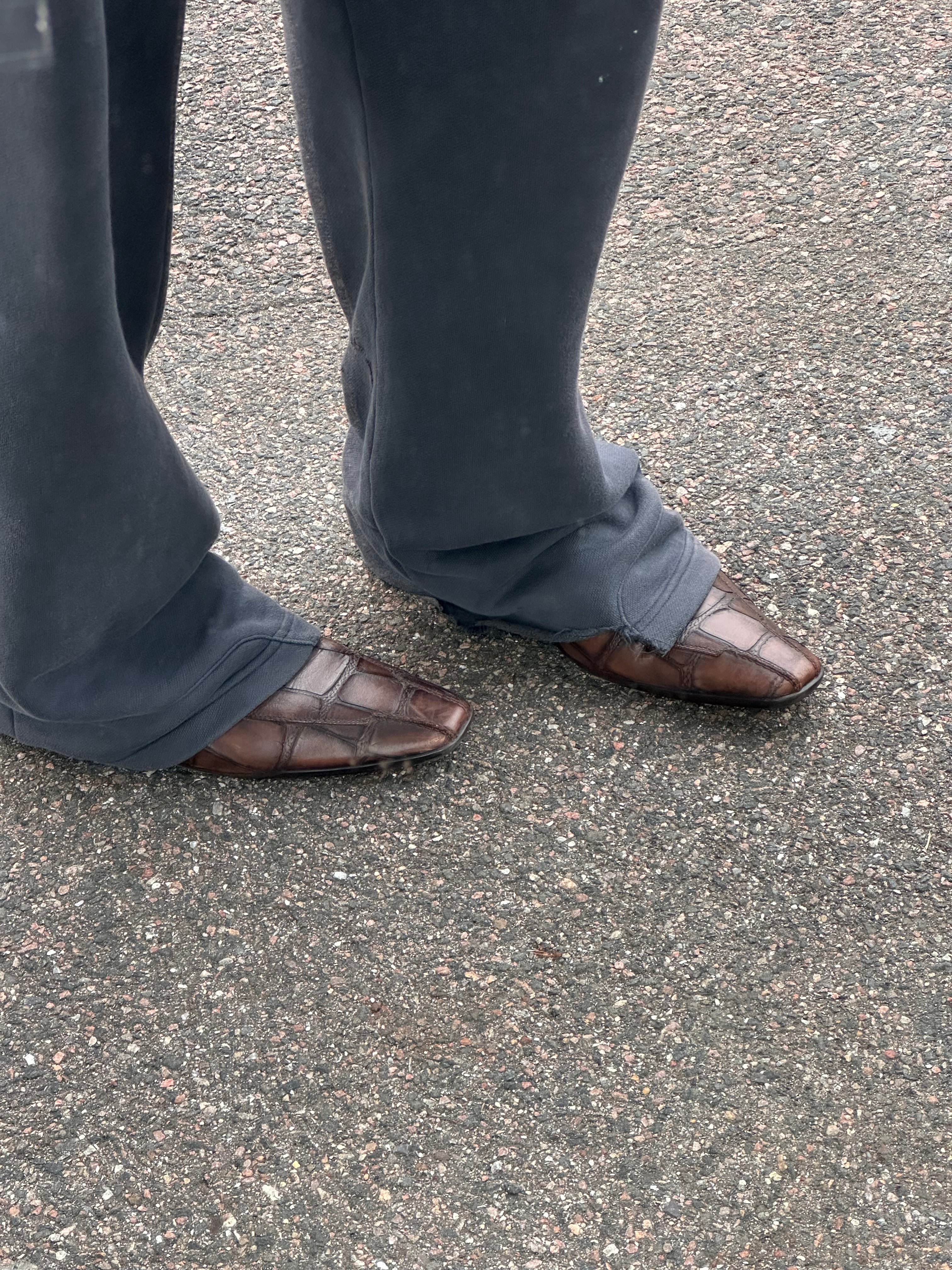 Vintage Italien croc Chelsea boot