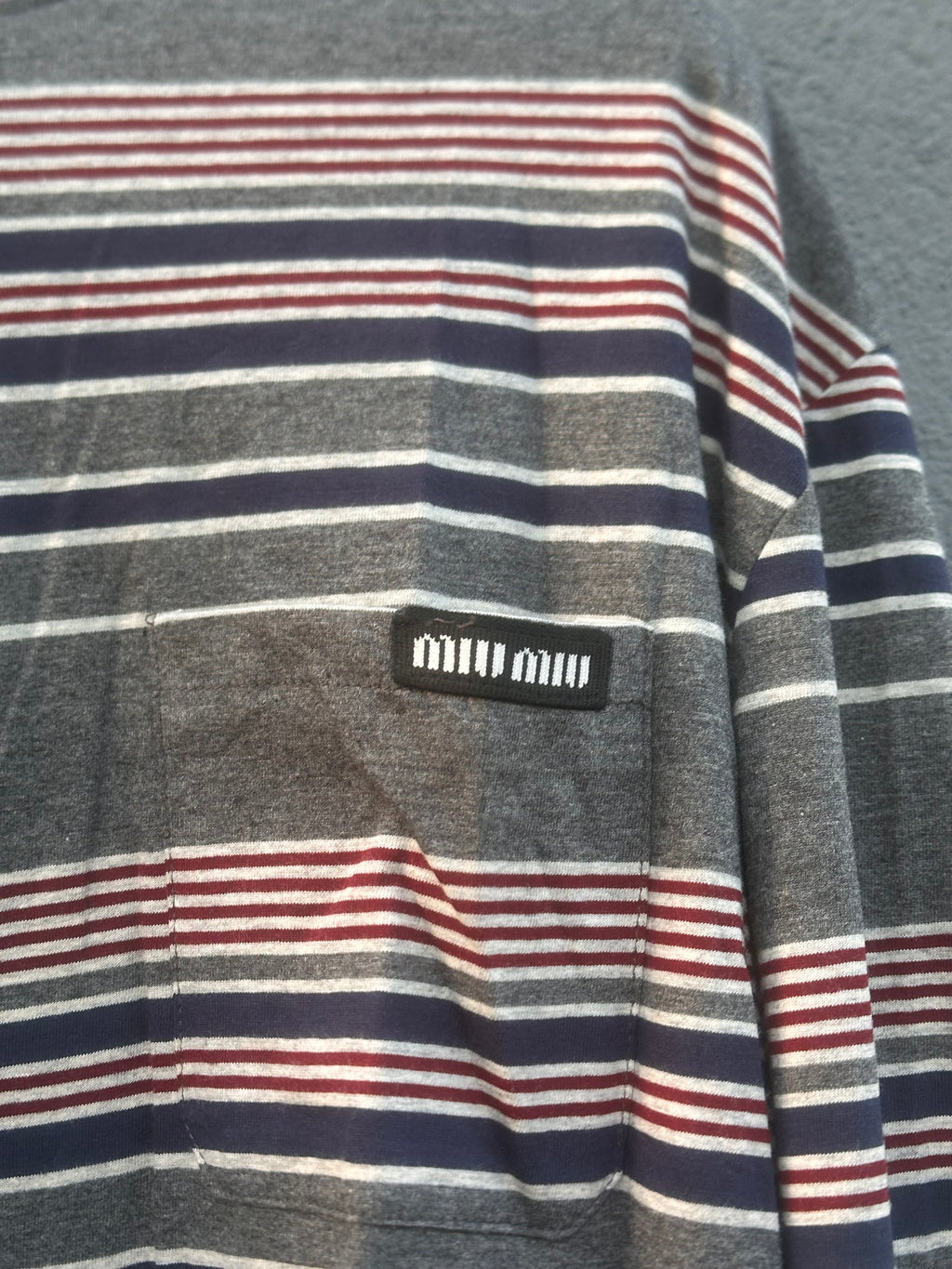 Miu miu striped pocket long sleeve 2024