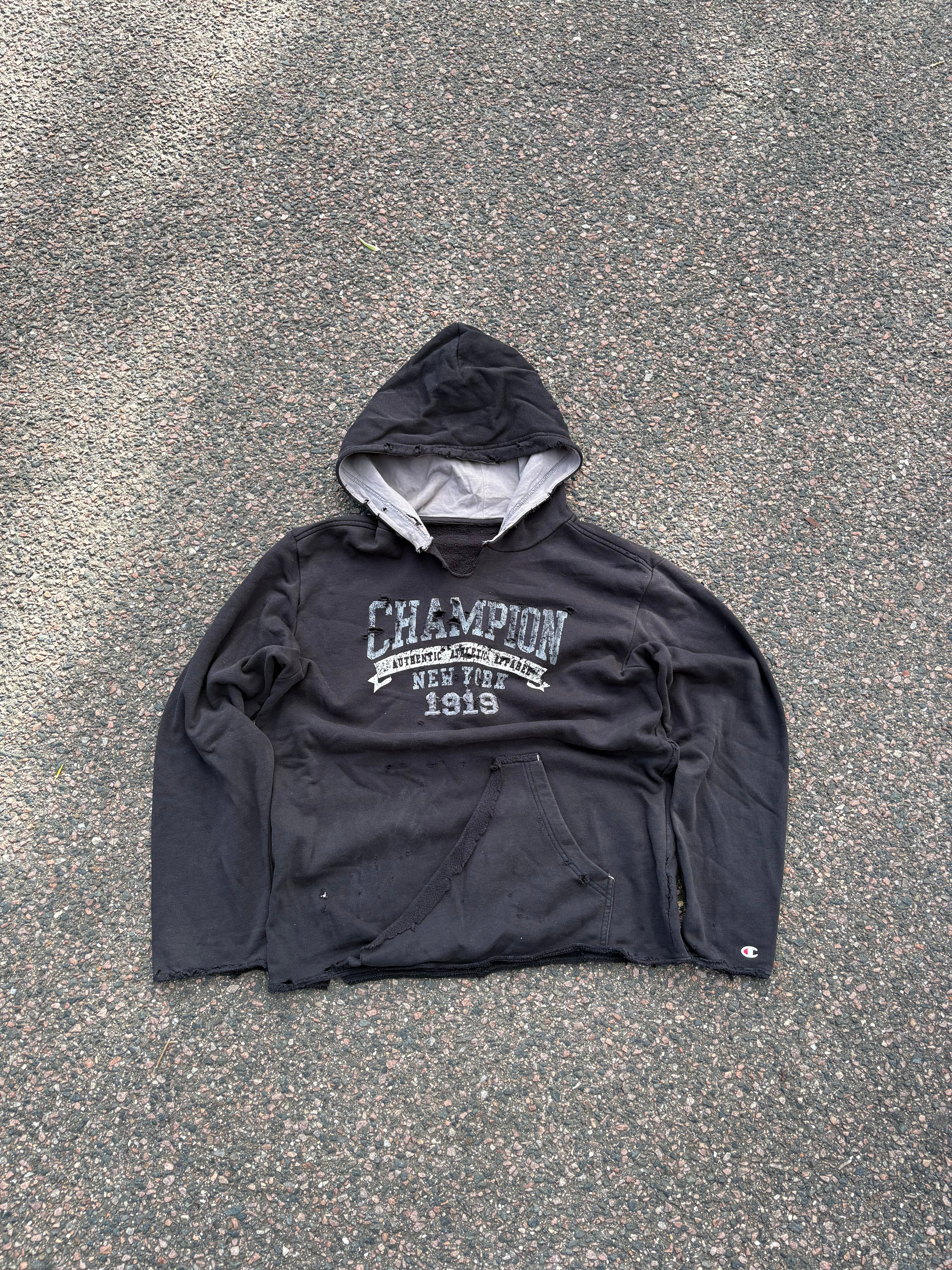 Vintage champion hoodie black