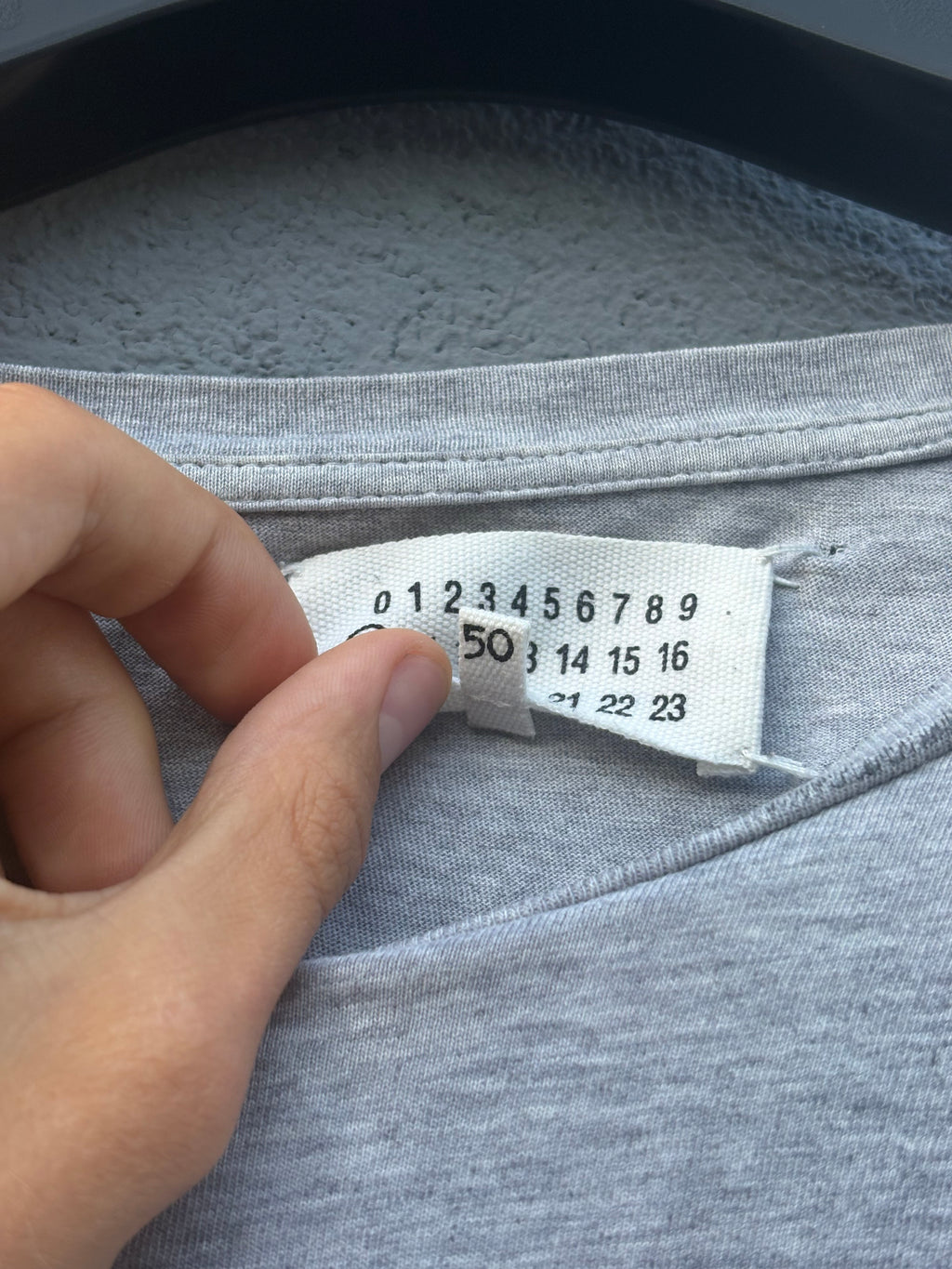 Maison Martin Margiela washed beat up gray long sleeve