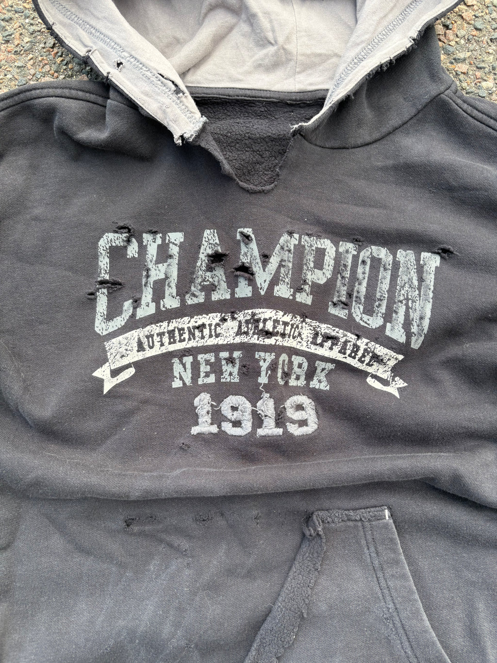 Vintage champion hoodie black