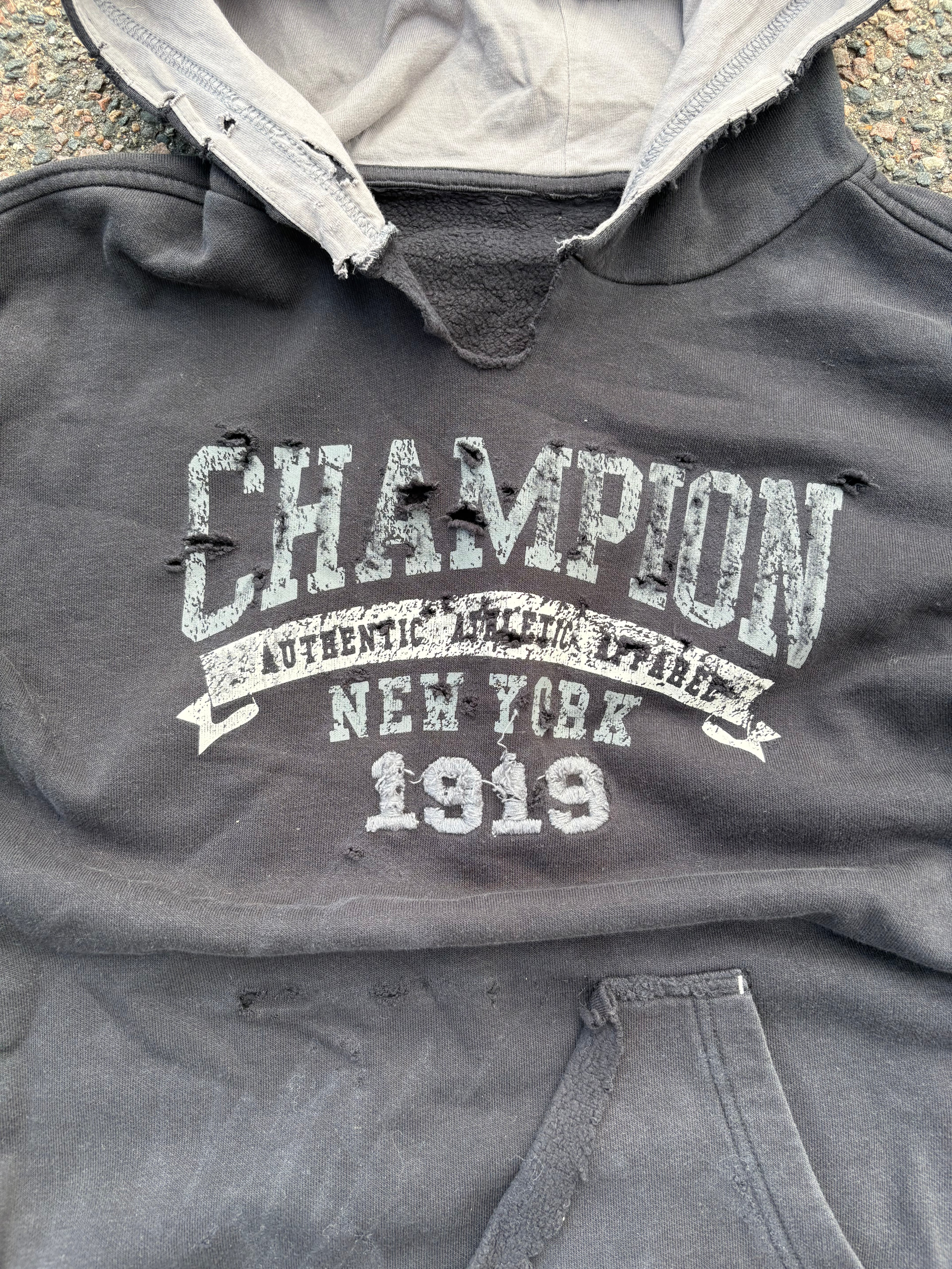 Vintage champion hoodie black