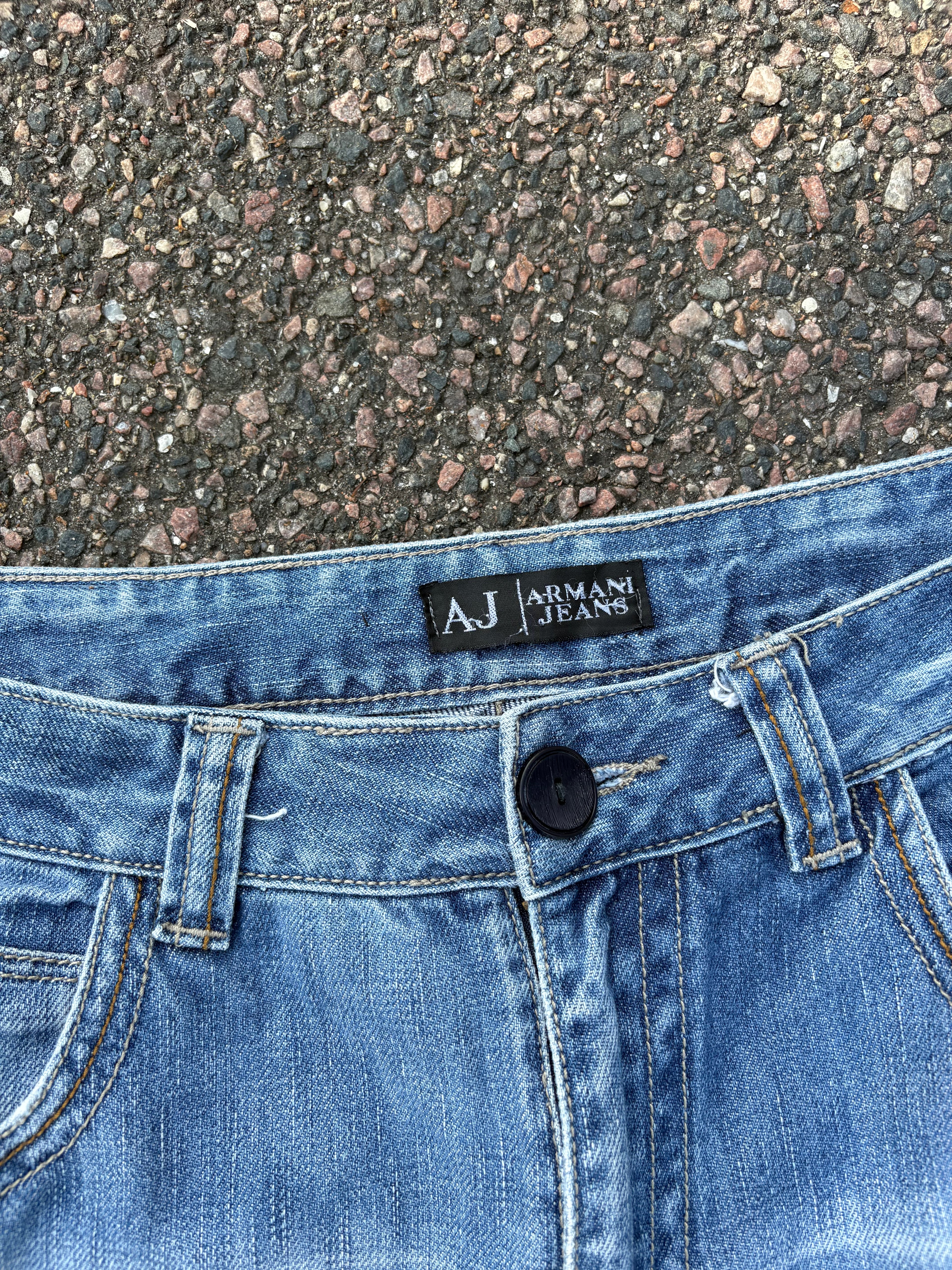 Straight fit/baggy vintage 1990s faded Armani jeans