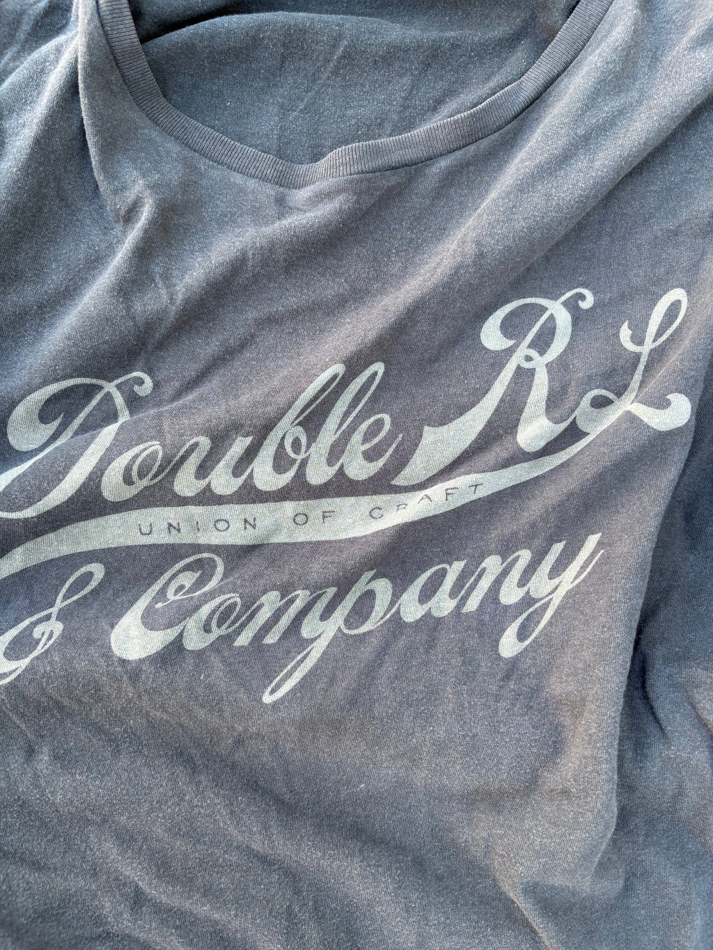 Double RL Ralph Lauren Black faded t shirt