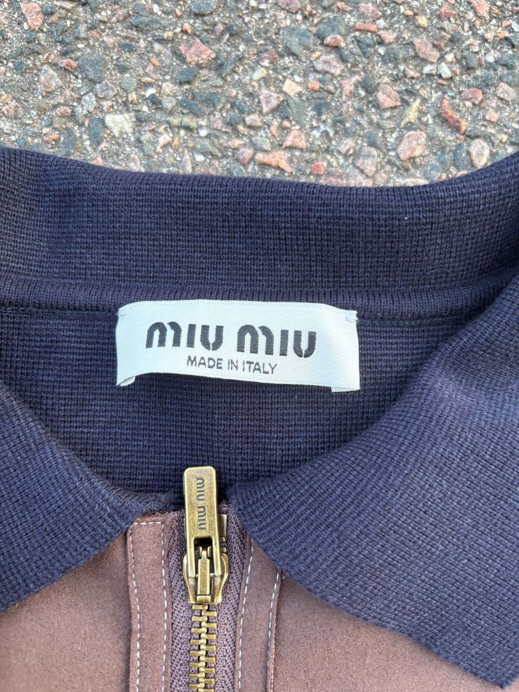 2024 Miu Miu Harrington jacket Navy (38)