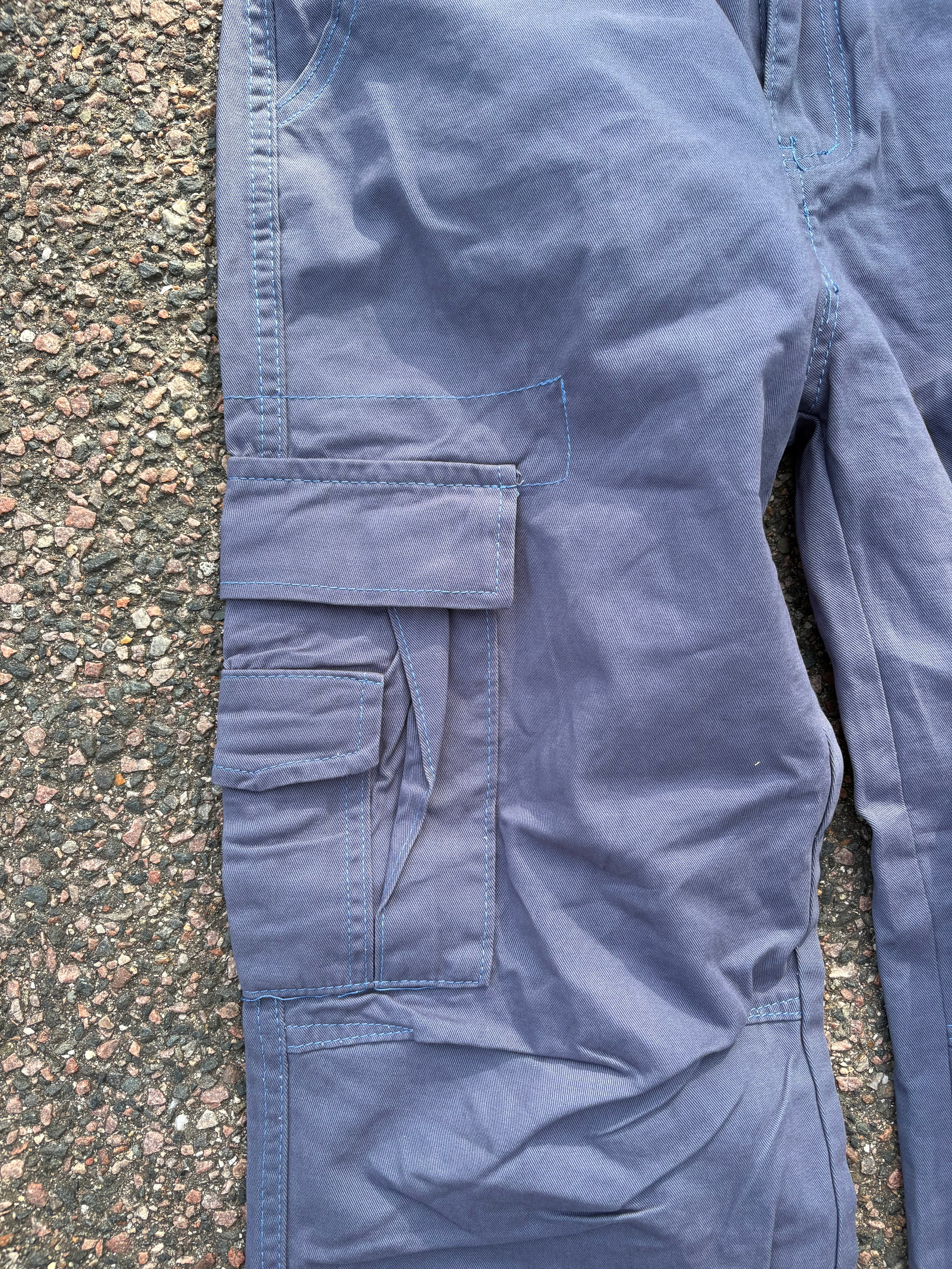 Straight/bootcut cargo pants blue