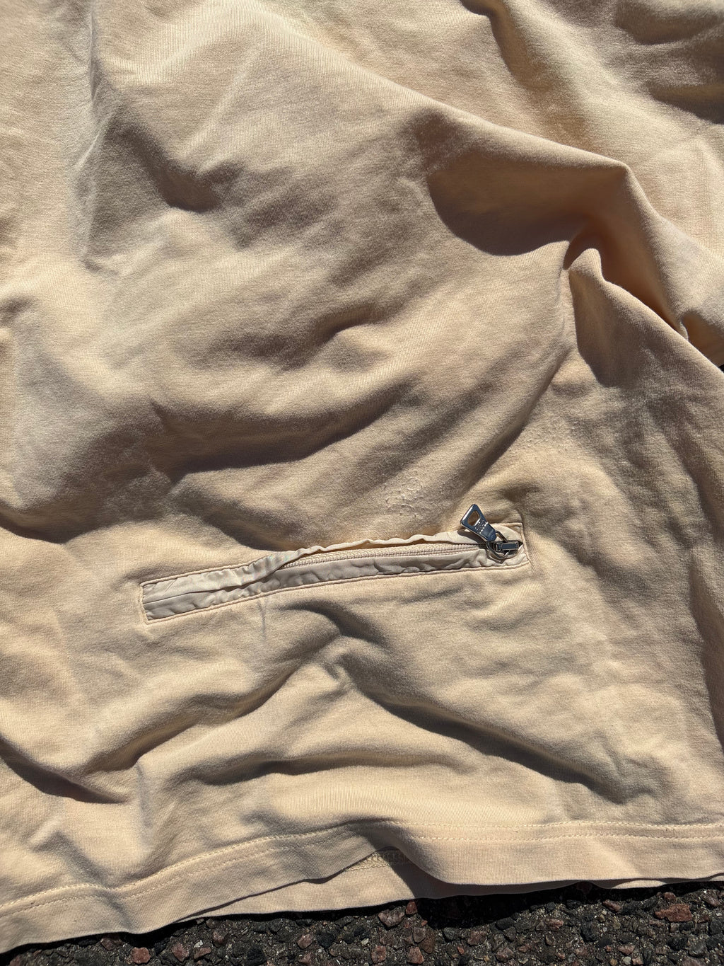 2000s Prada 3/4 sleeves beige shirt