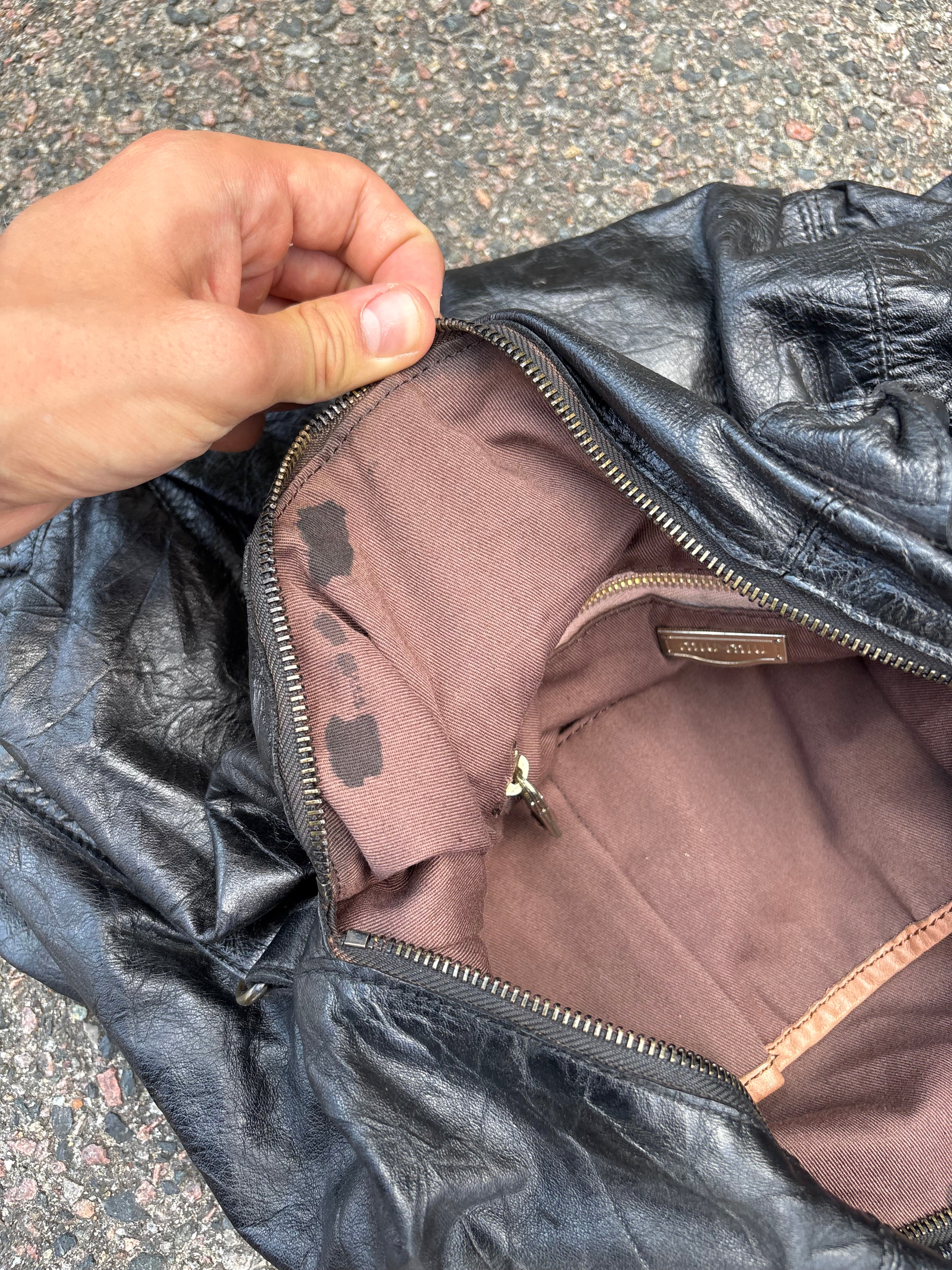 Miu Miu vintage 2000s leather jacket