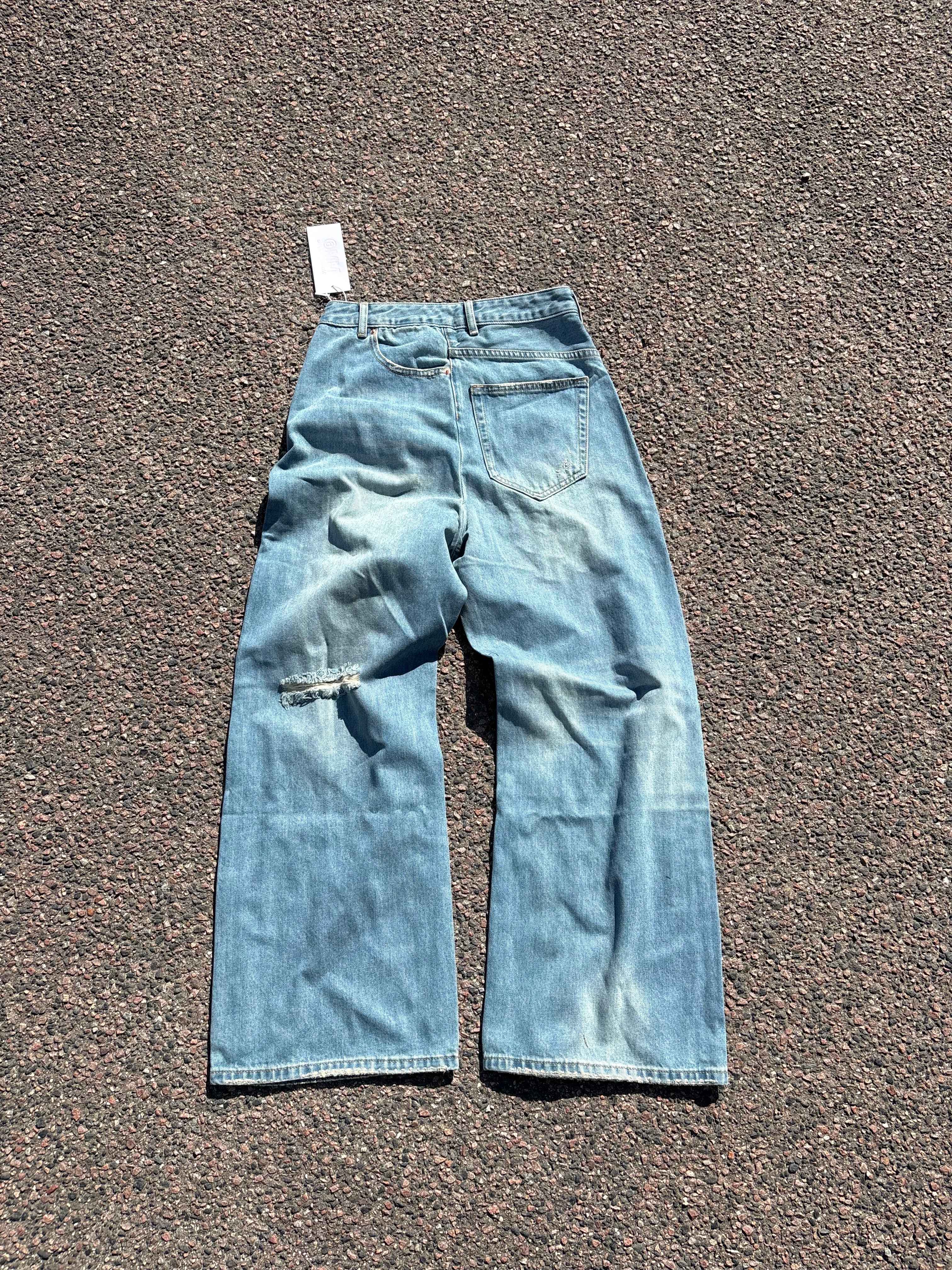 MM6 Maison Margiela double sided bootcut jeans