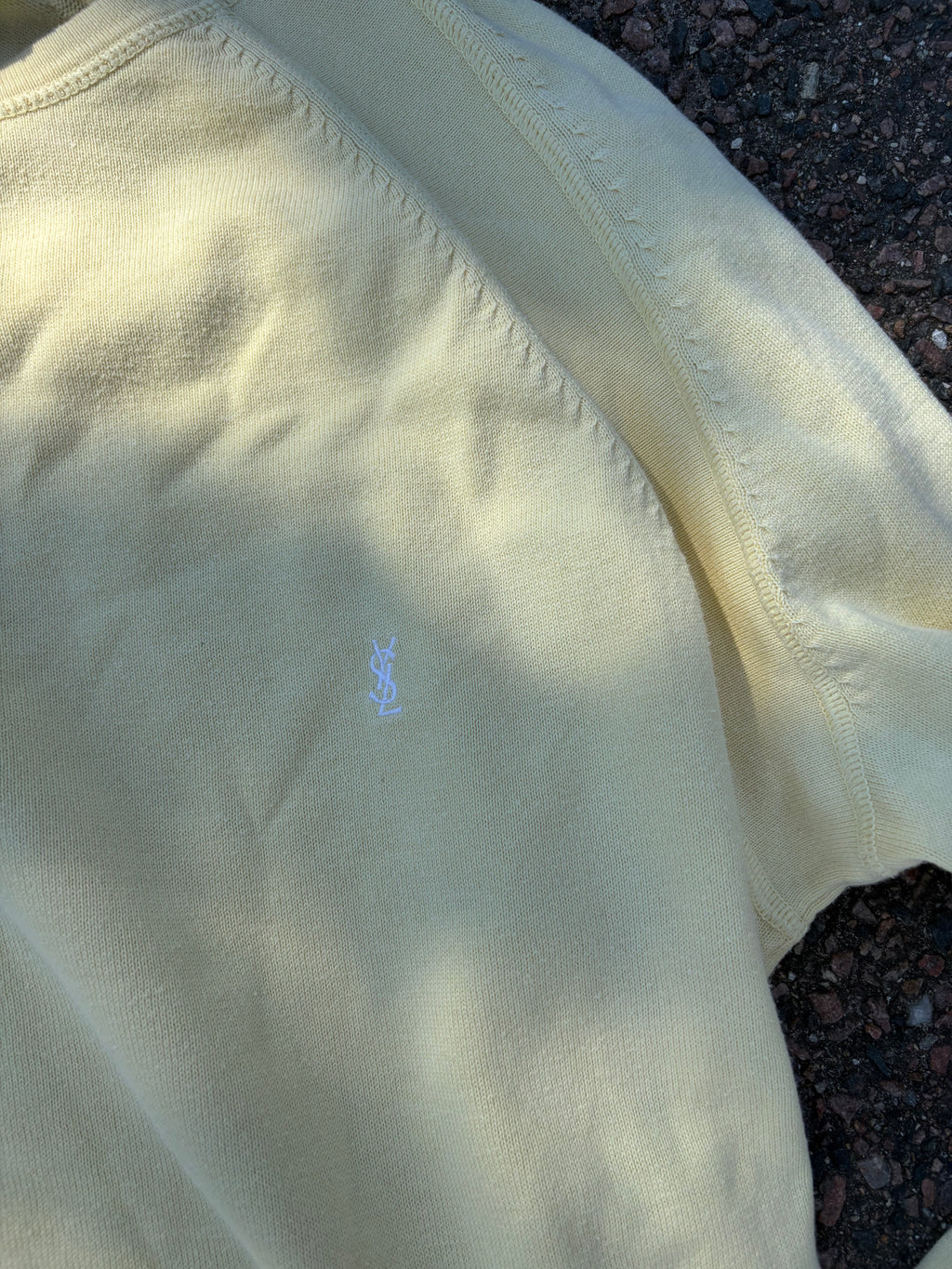 Vintage 2000s Yves Saint Laurent yellow summer sweater