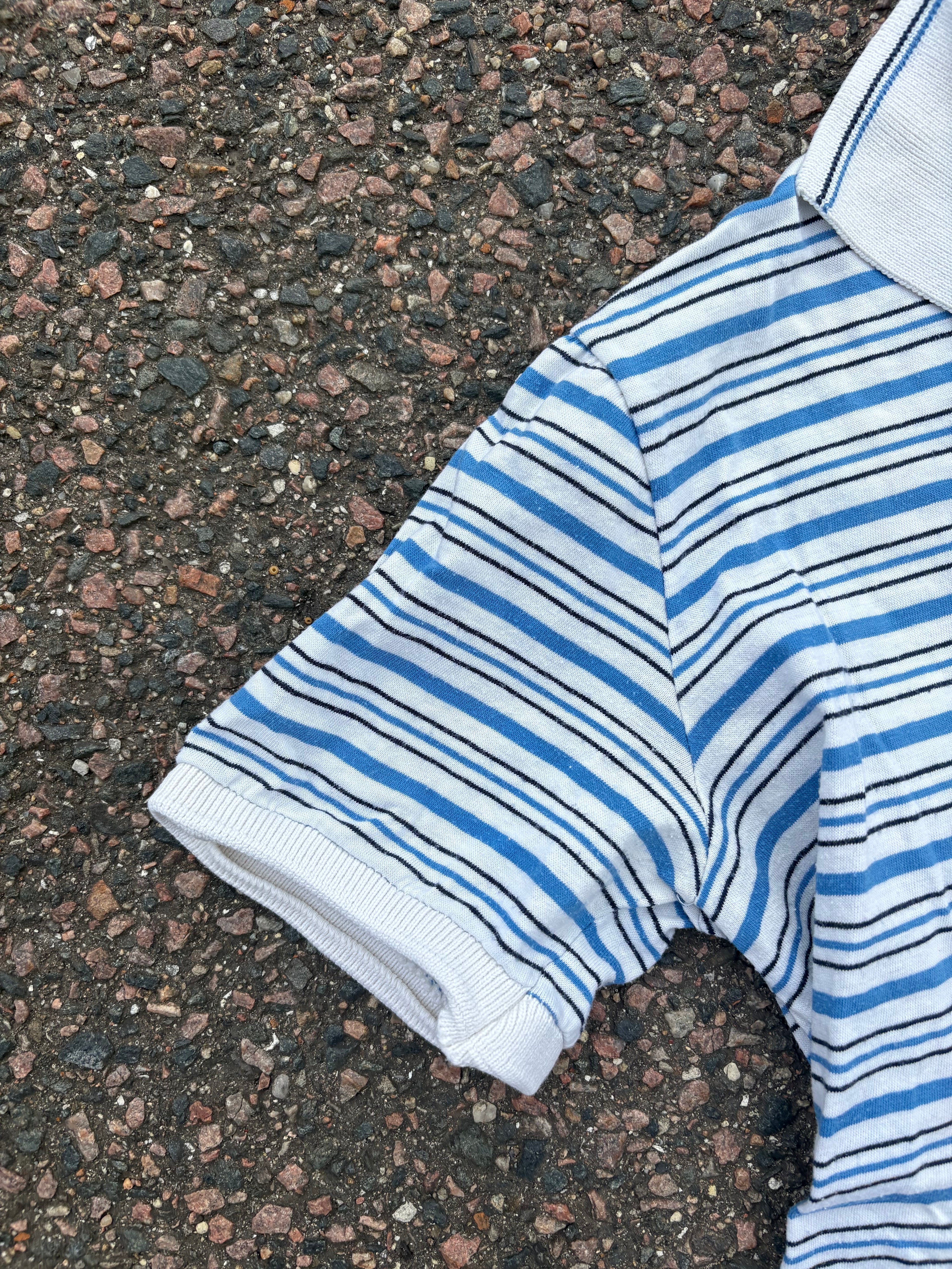 2000s Miu miu blue striped polo