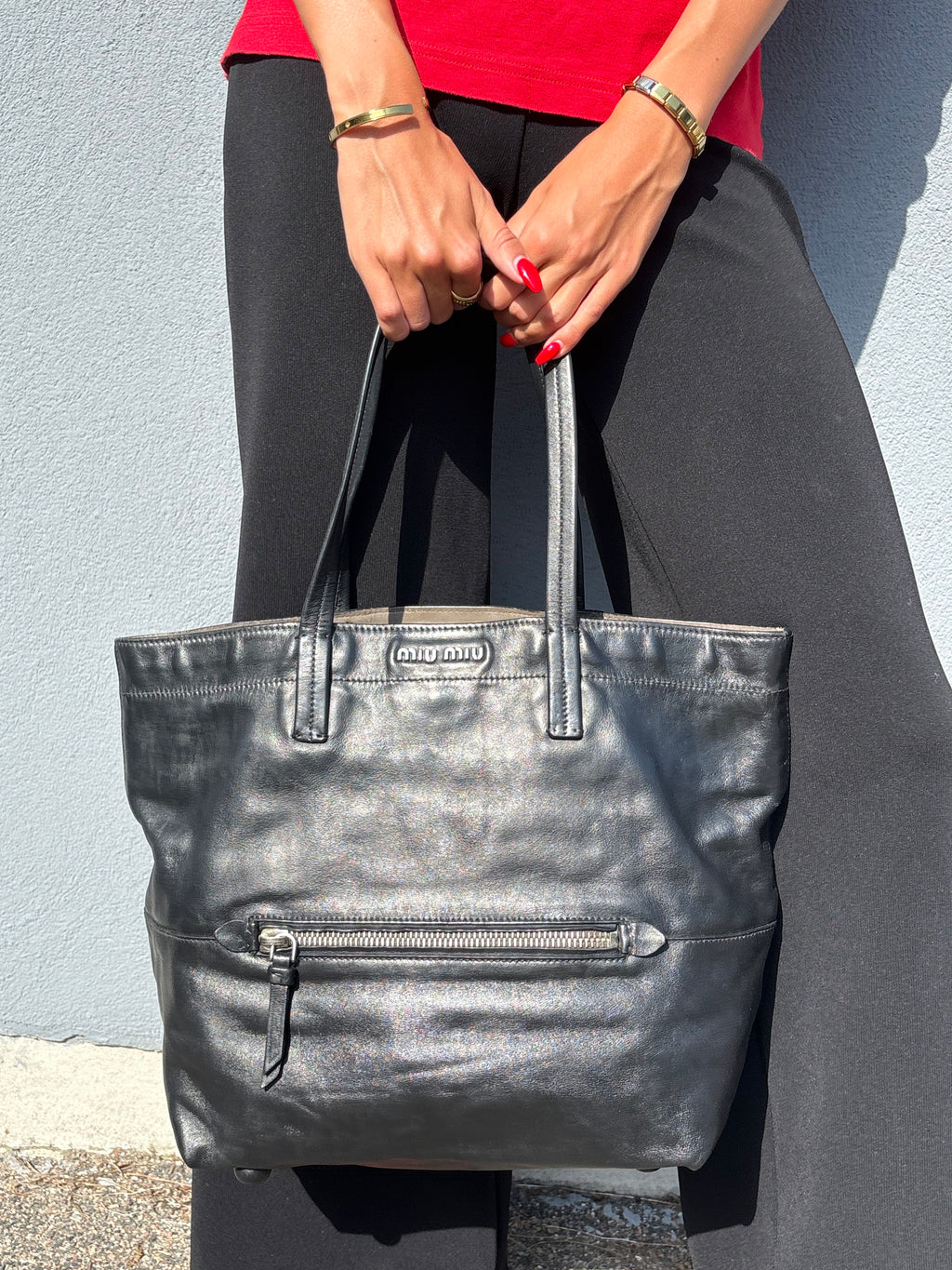 Vintage Miu miu leather bag black