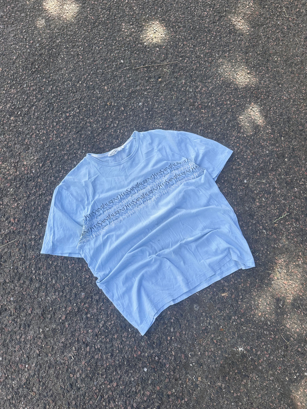 Yves Saint Laurent baby blue logo tee