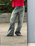 MM6 maison margiela washed bootcut high waist jeans