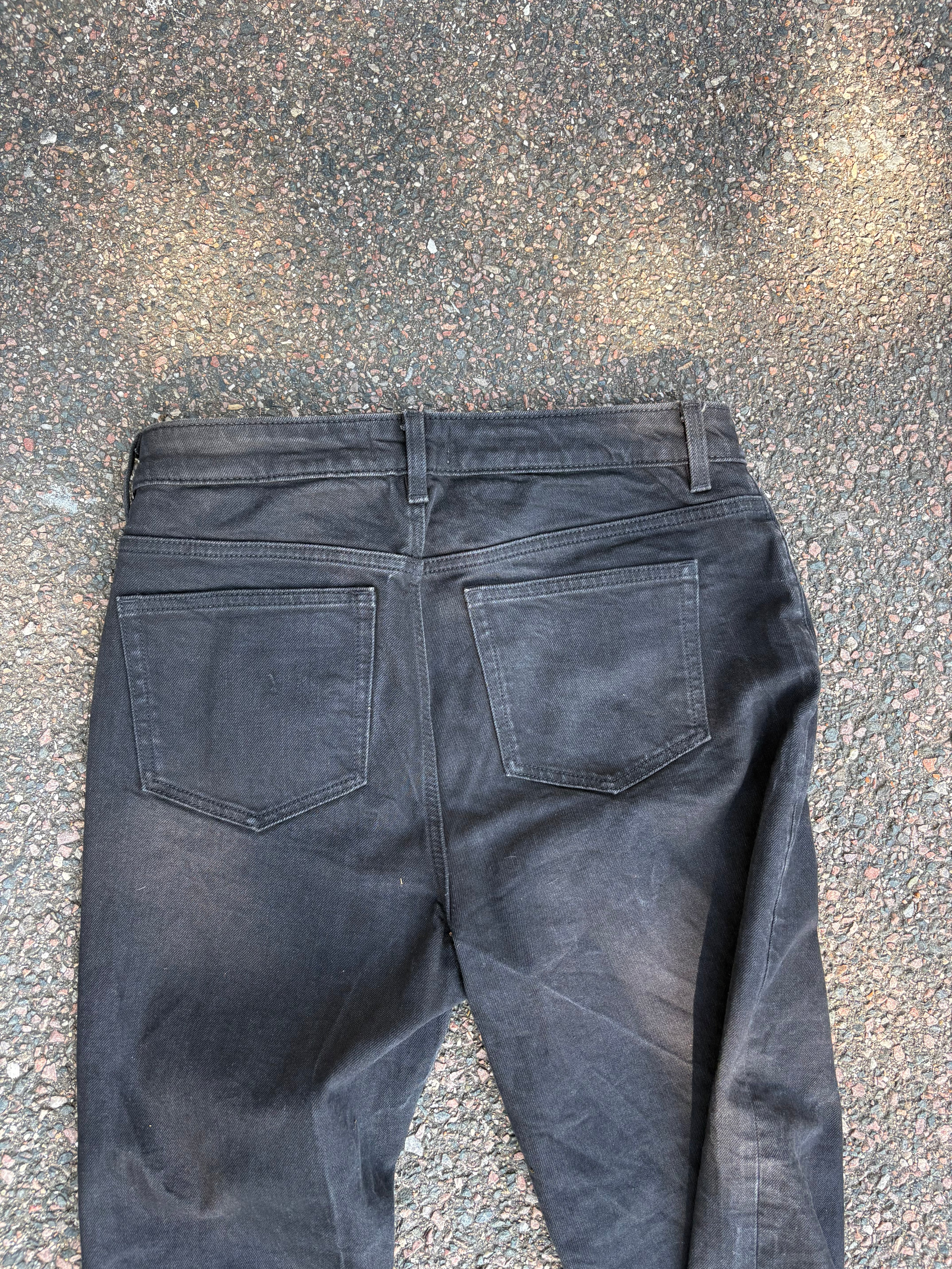 Vintage faded Wide fit bootcut pants black