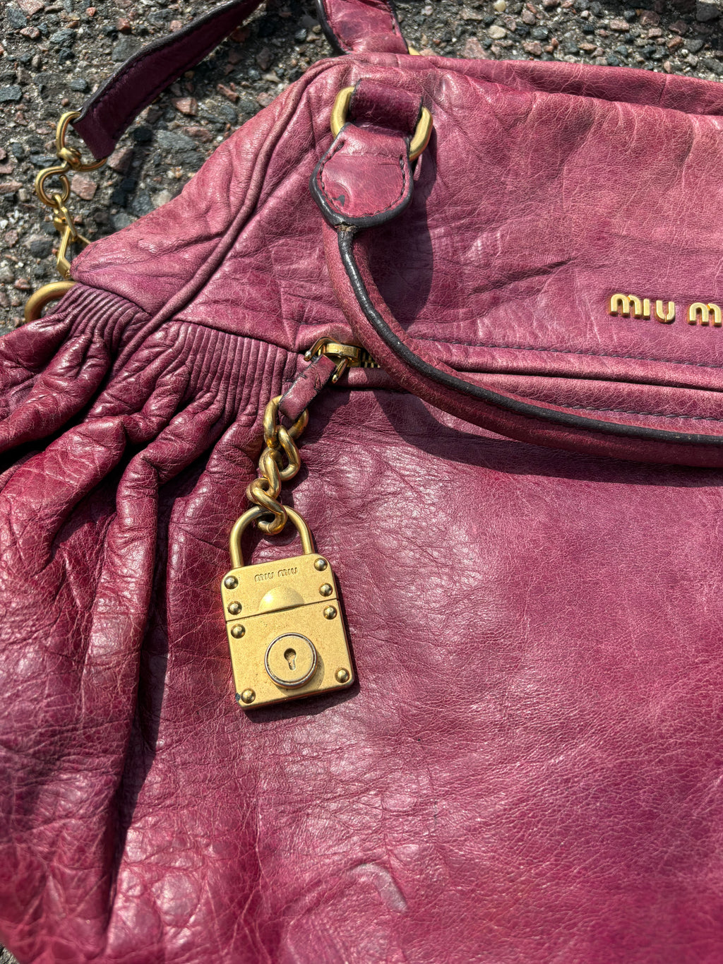 Vintage purple miu miu bag