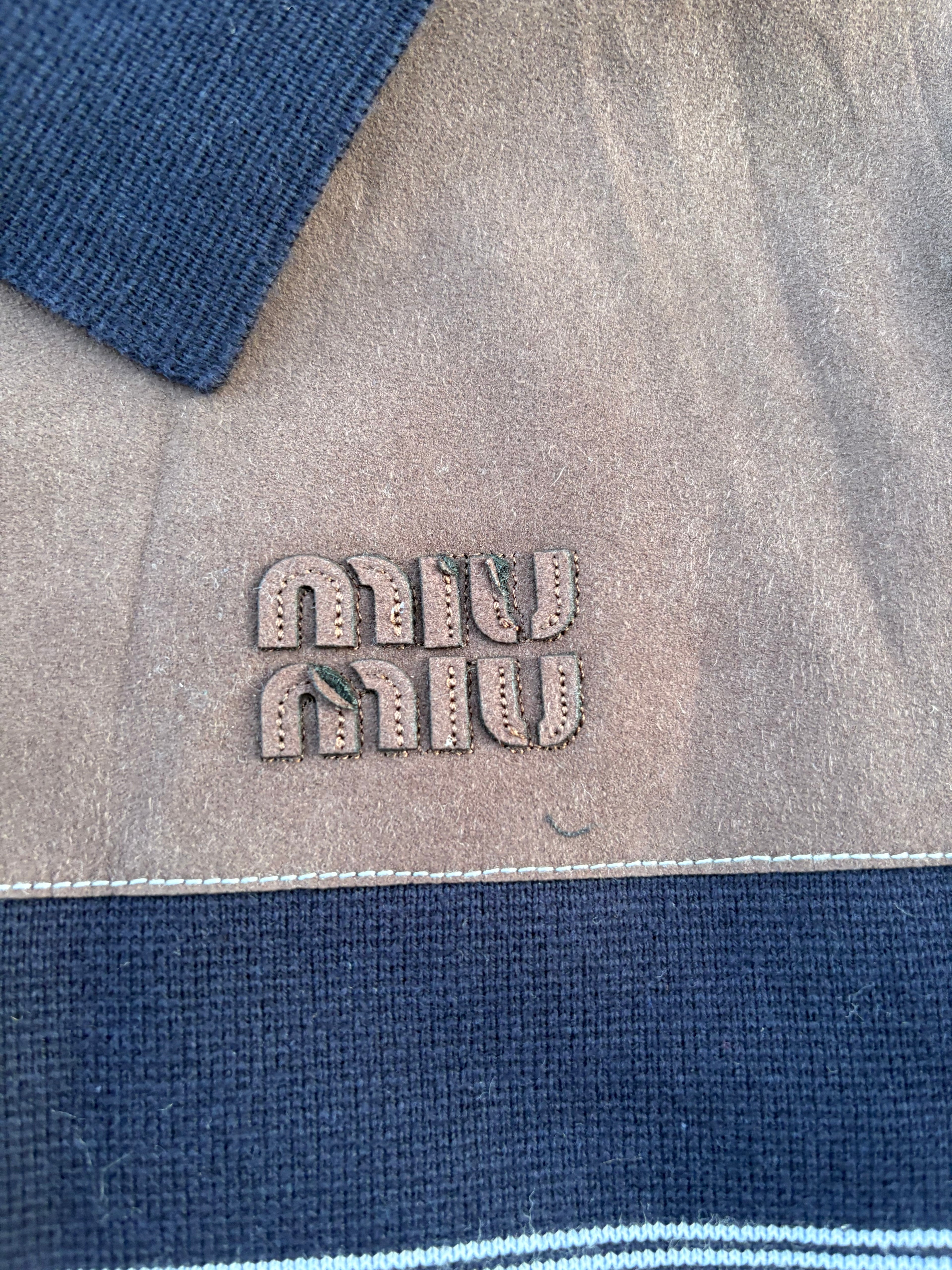 2024 Miu Miu Harrington jacket Navy (38)
