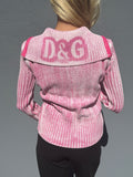 dolce & gabbana pink zip up 1990s vintage