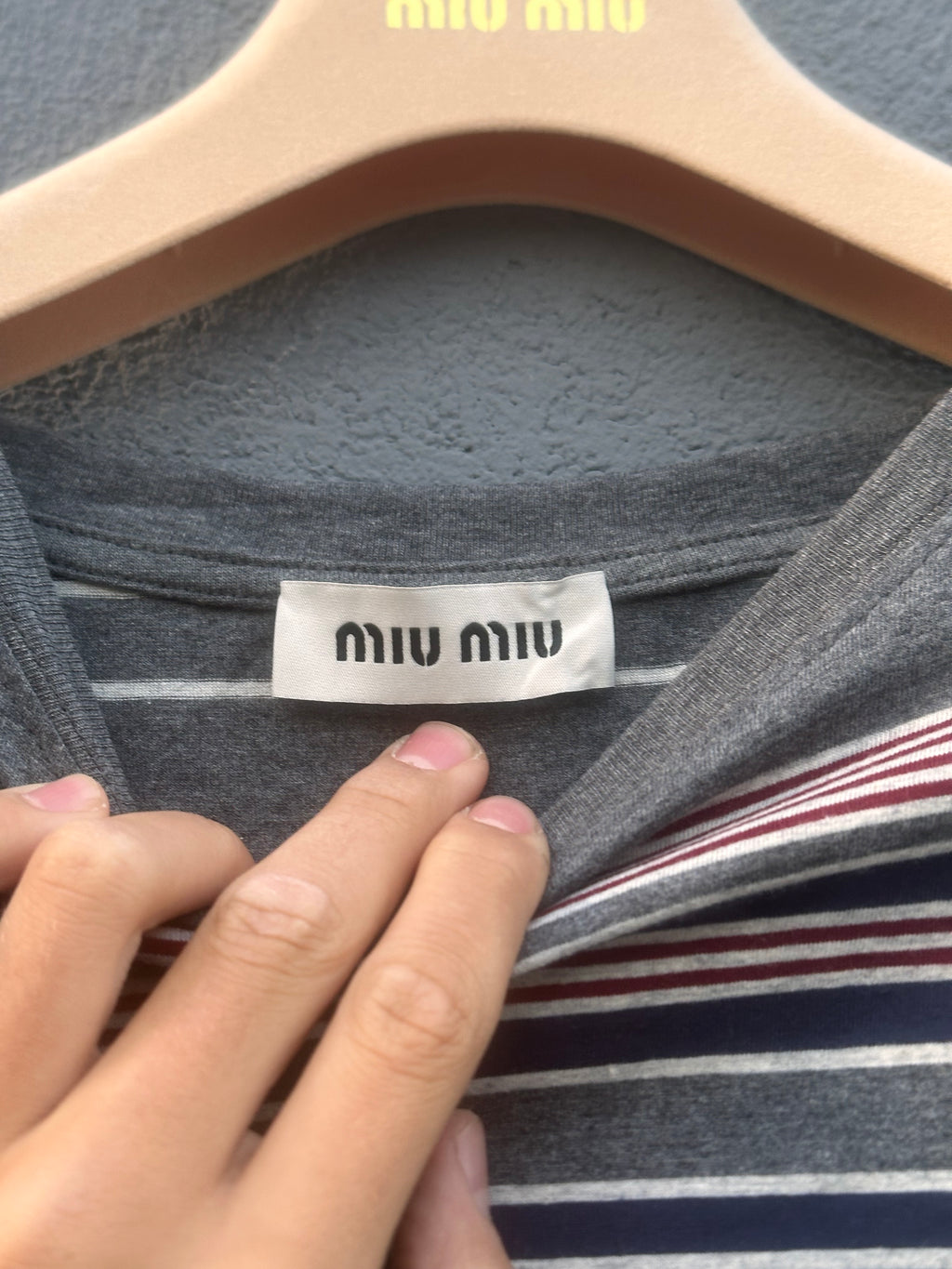 Miu miu striped pocket long sleeve 2024