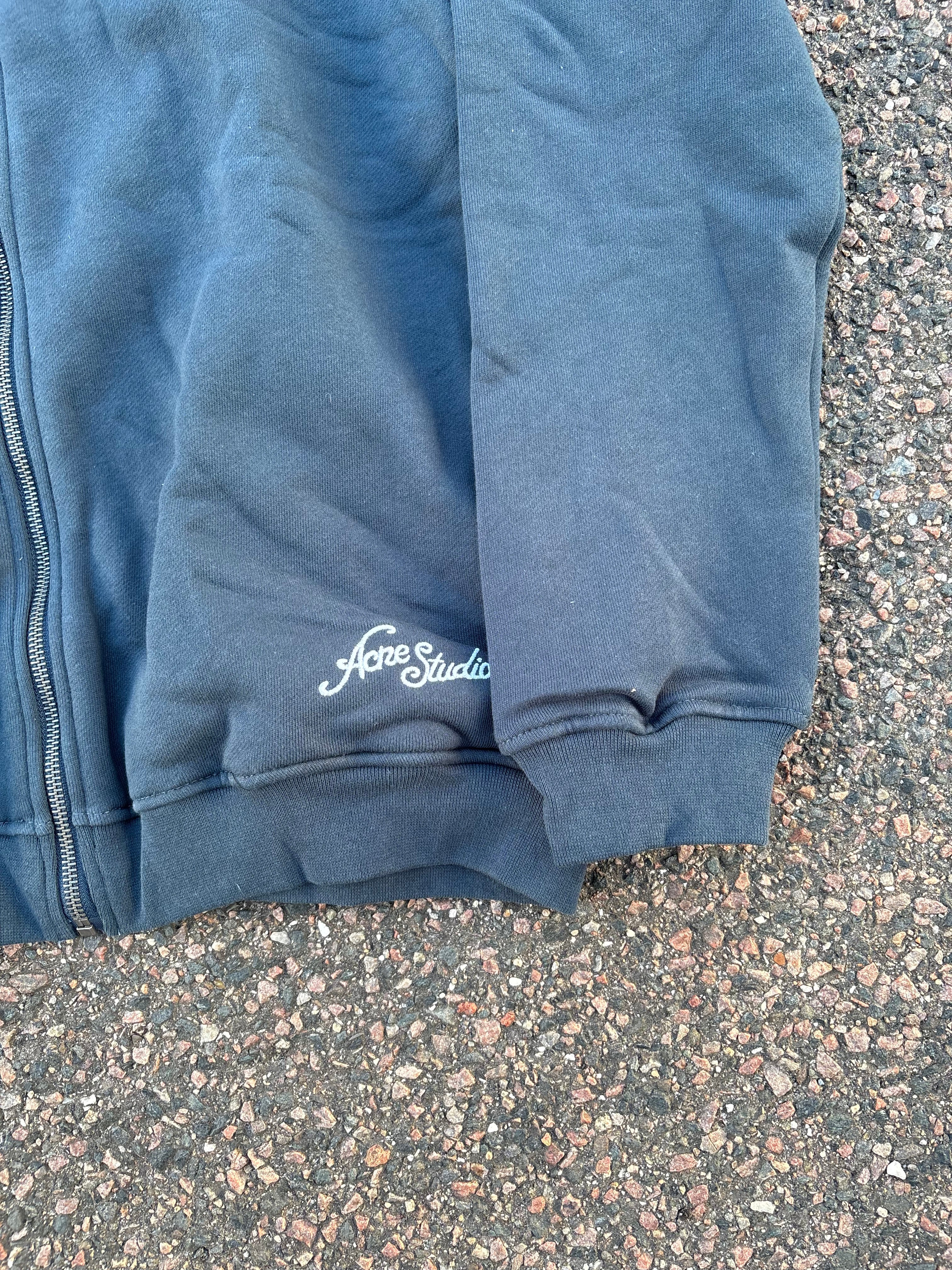 Acne Studios FW25 washed blue zip up