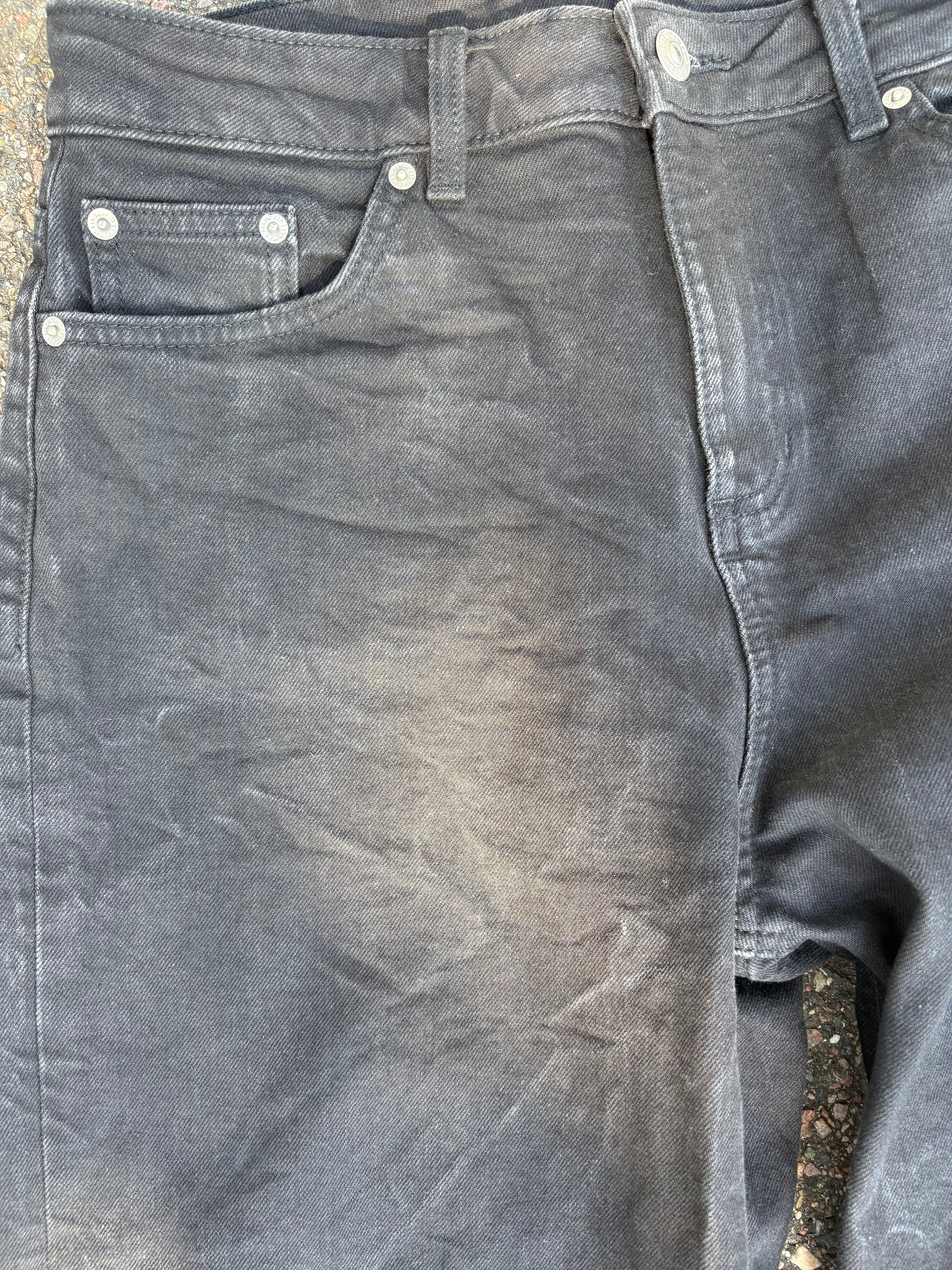 Vintage faded Wide fit bootcut pants black