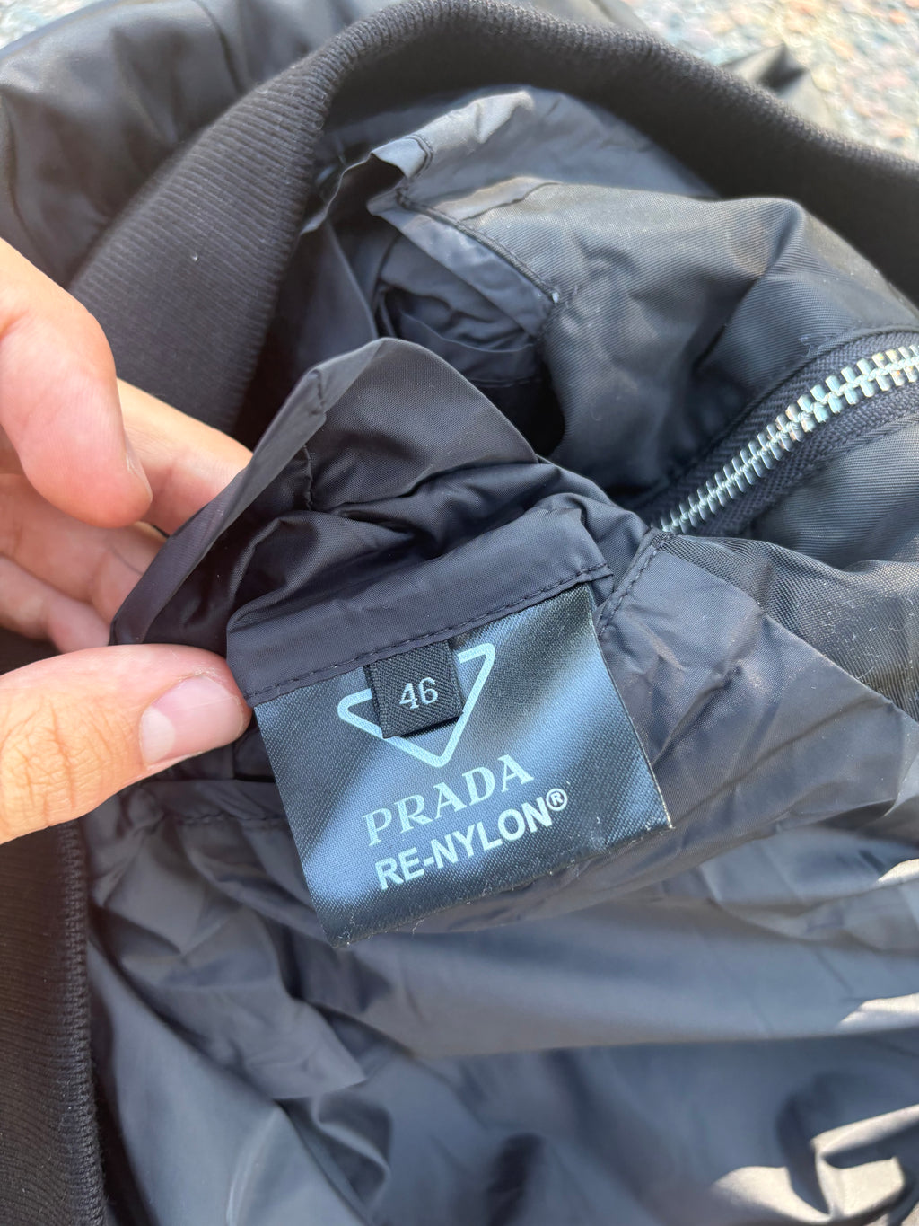 Prada 2024 nylon bomber jacket