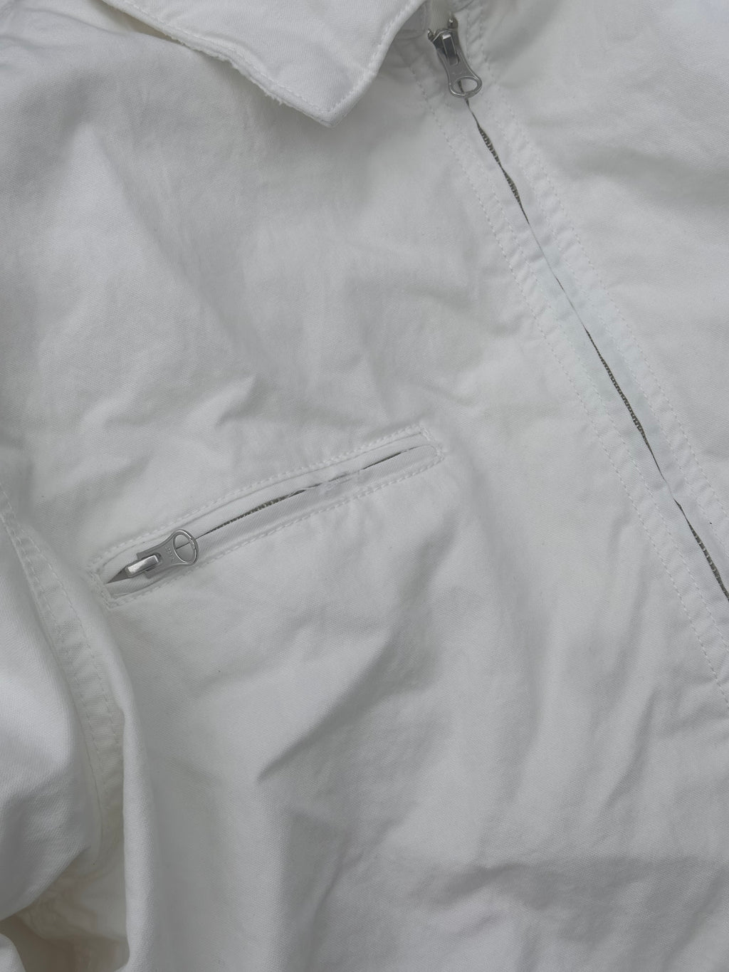 MM6 Maison Margiela white distressed warm jacket