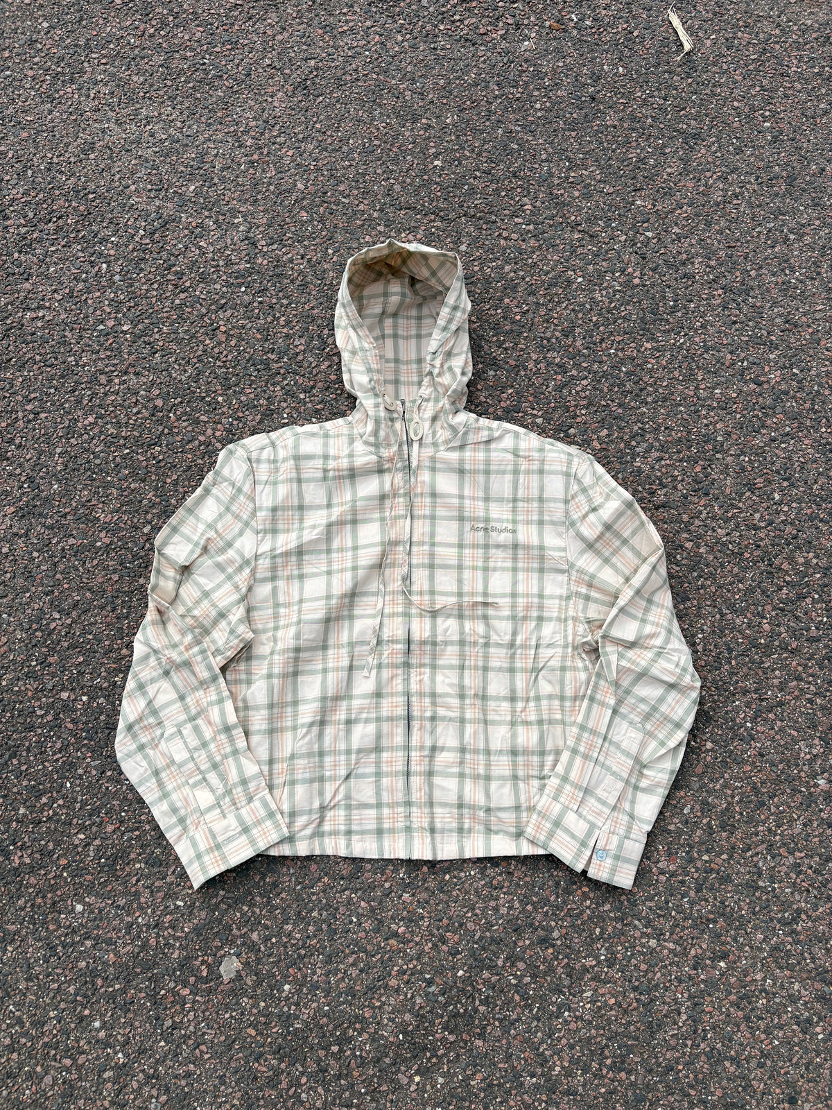 Acne studios zip up autumn jacket striped