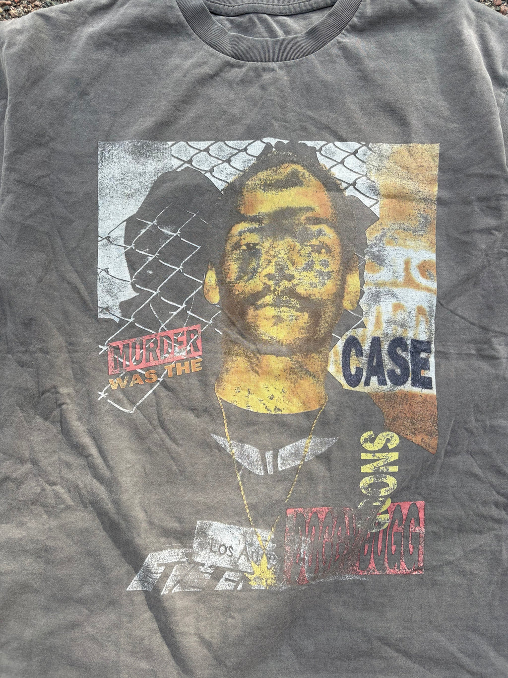 Vintage faded gray snoop dog tee