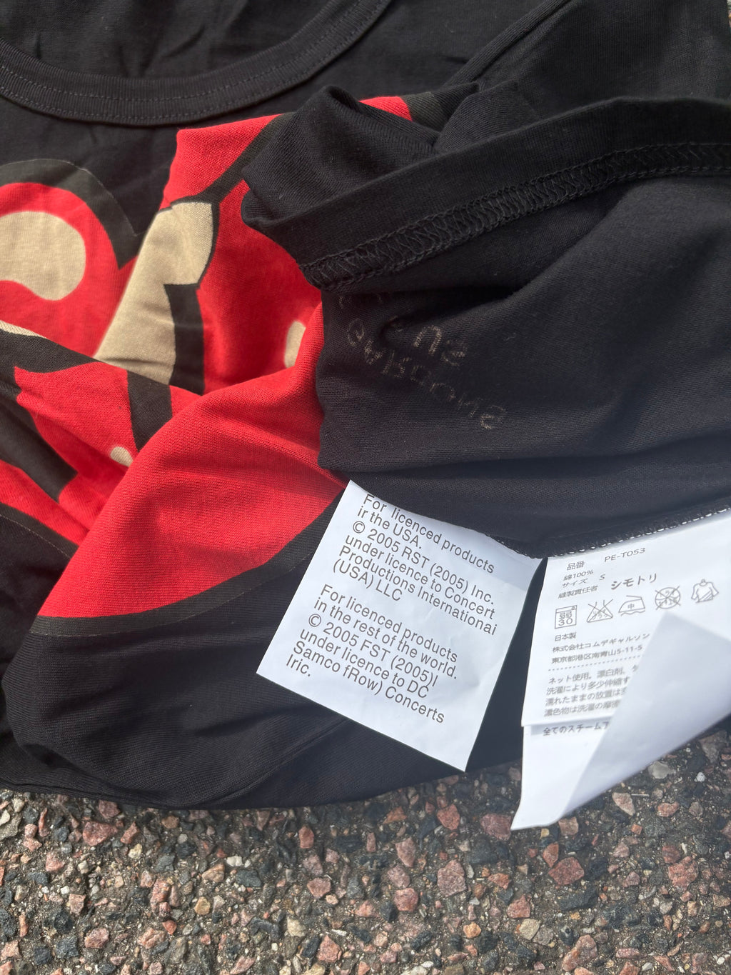 Comme des garcons Rolling Stones t shirt