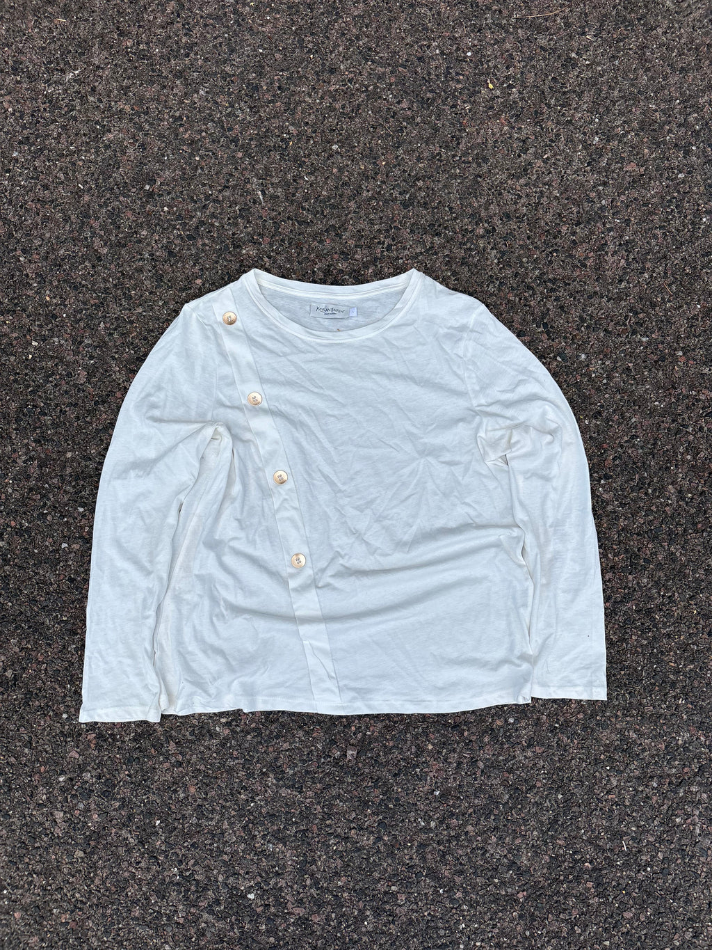 Vintage Yves Saint Laurent asymmetrical button long sleeve