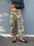 Vintage cargo military capri pants
