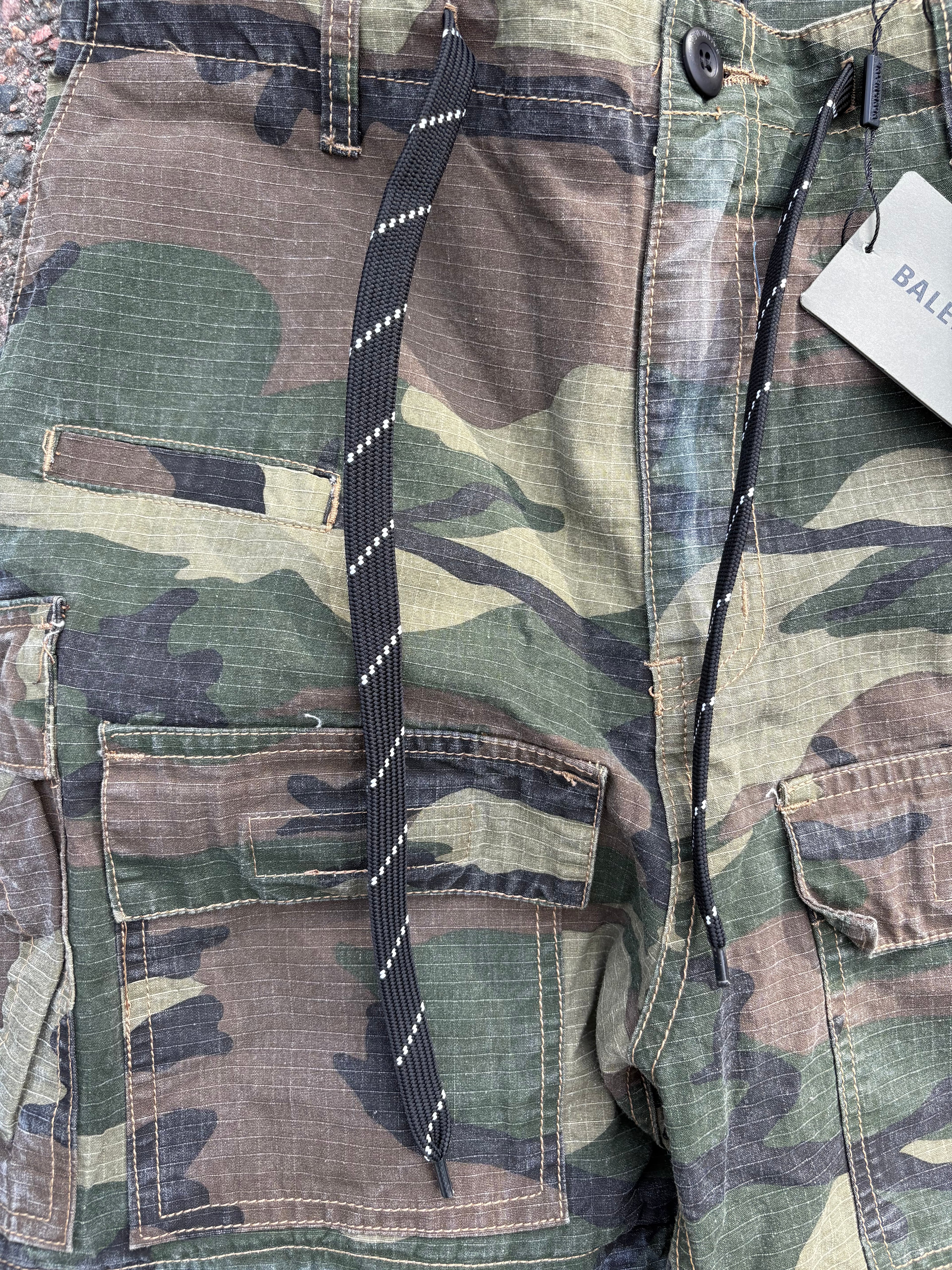 Balenciaga washed Camo cargo pants