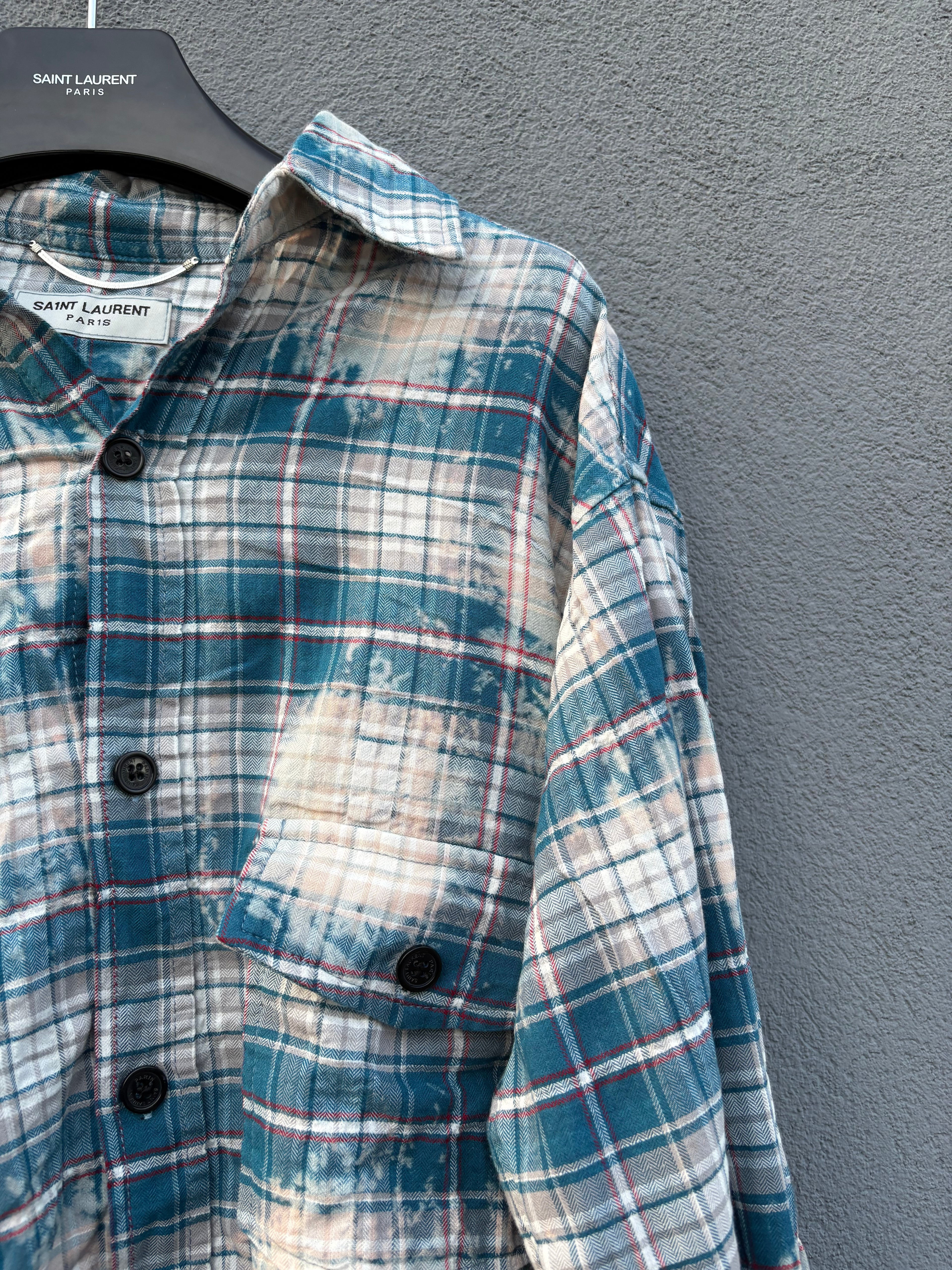 Saint Laurent striped flannel