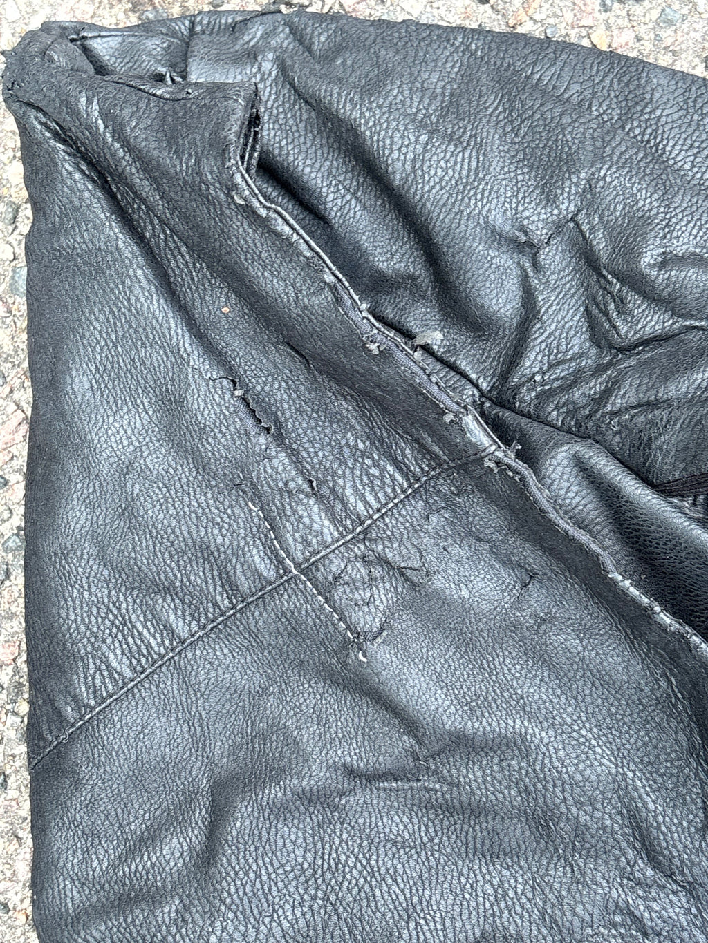 MM6 Martin Margiela leather asymmetrical jacket