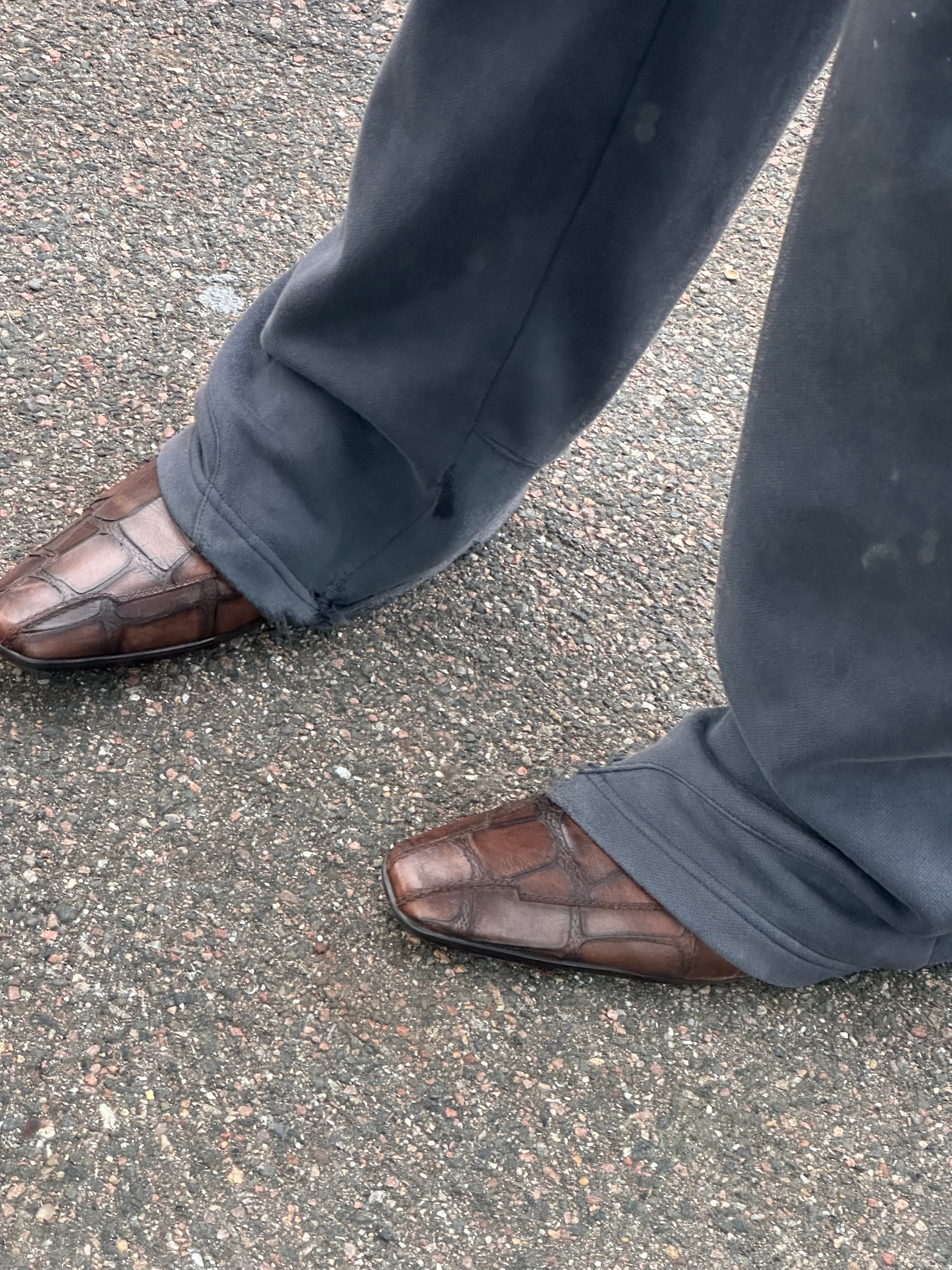Vintage Italien croc Chelsea boot