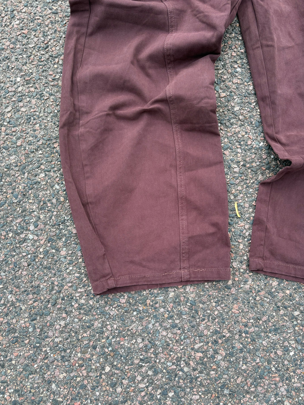 Dolce & Gabbana double waistband burgundy wide fit pants