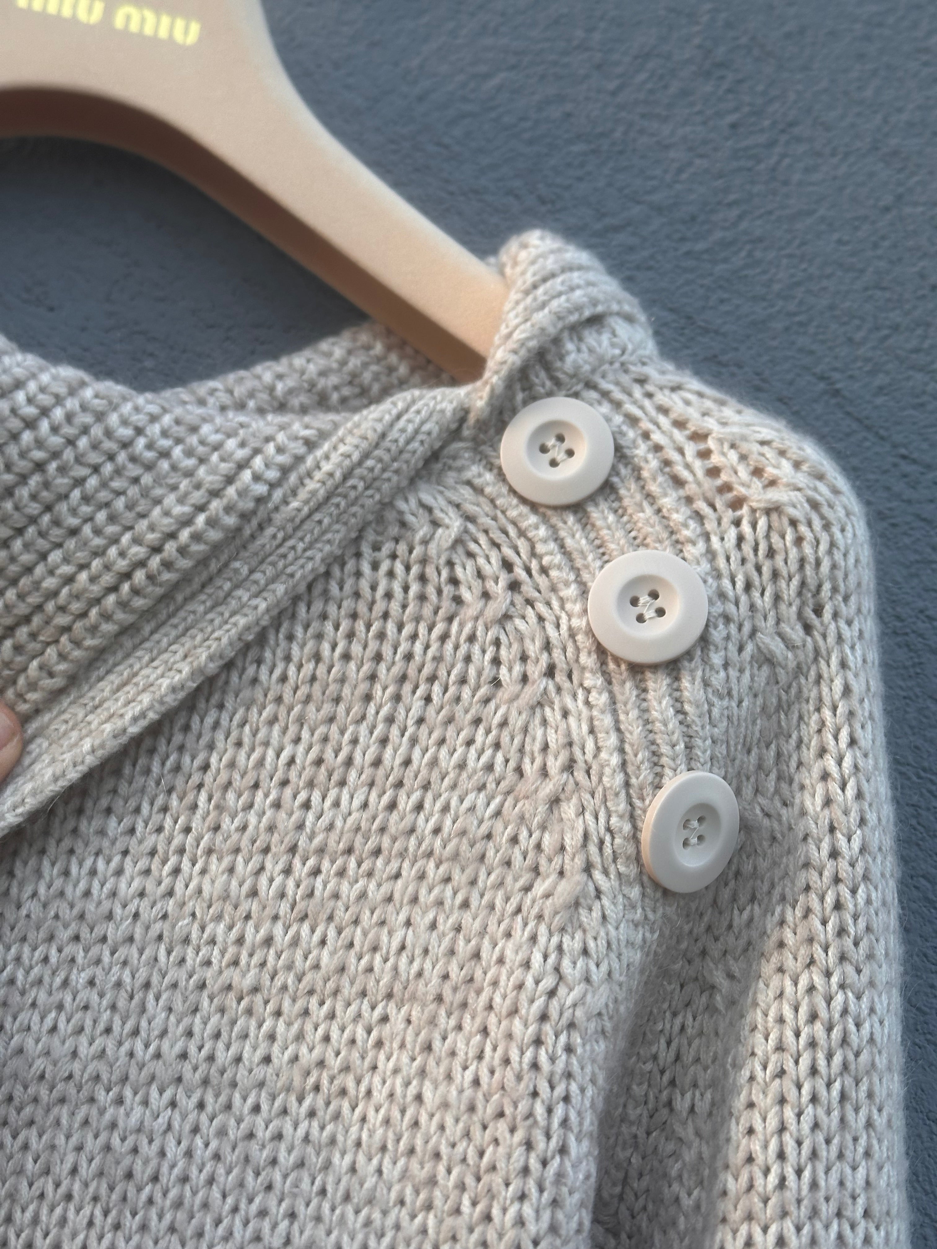 FW04 Prada beige sweater