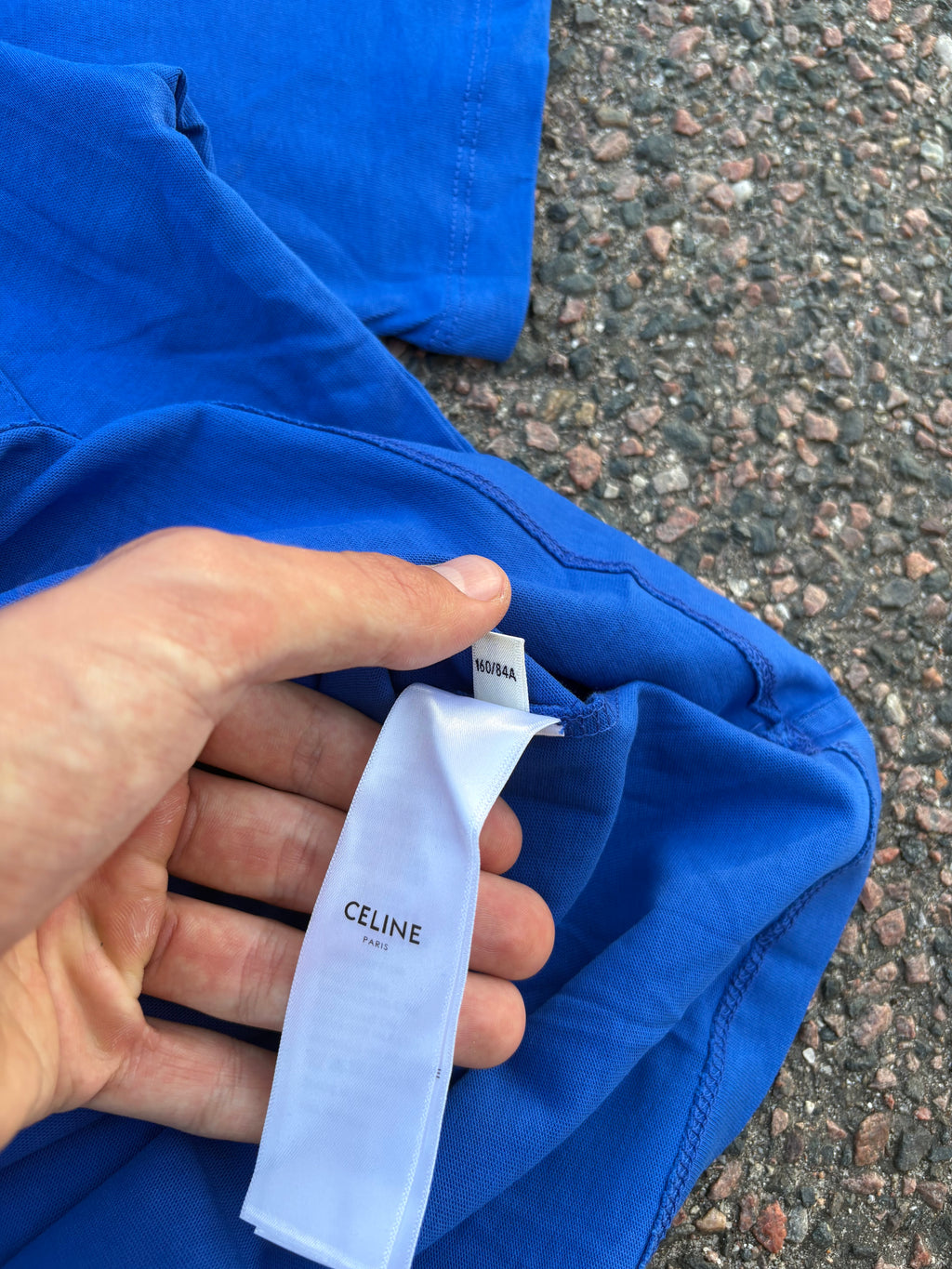 Celine Blue pocket logo tee
