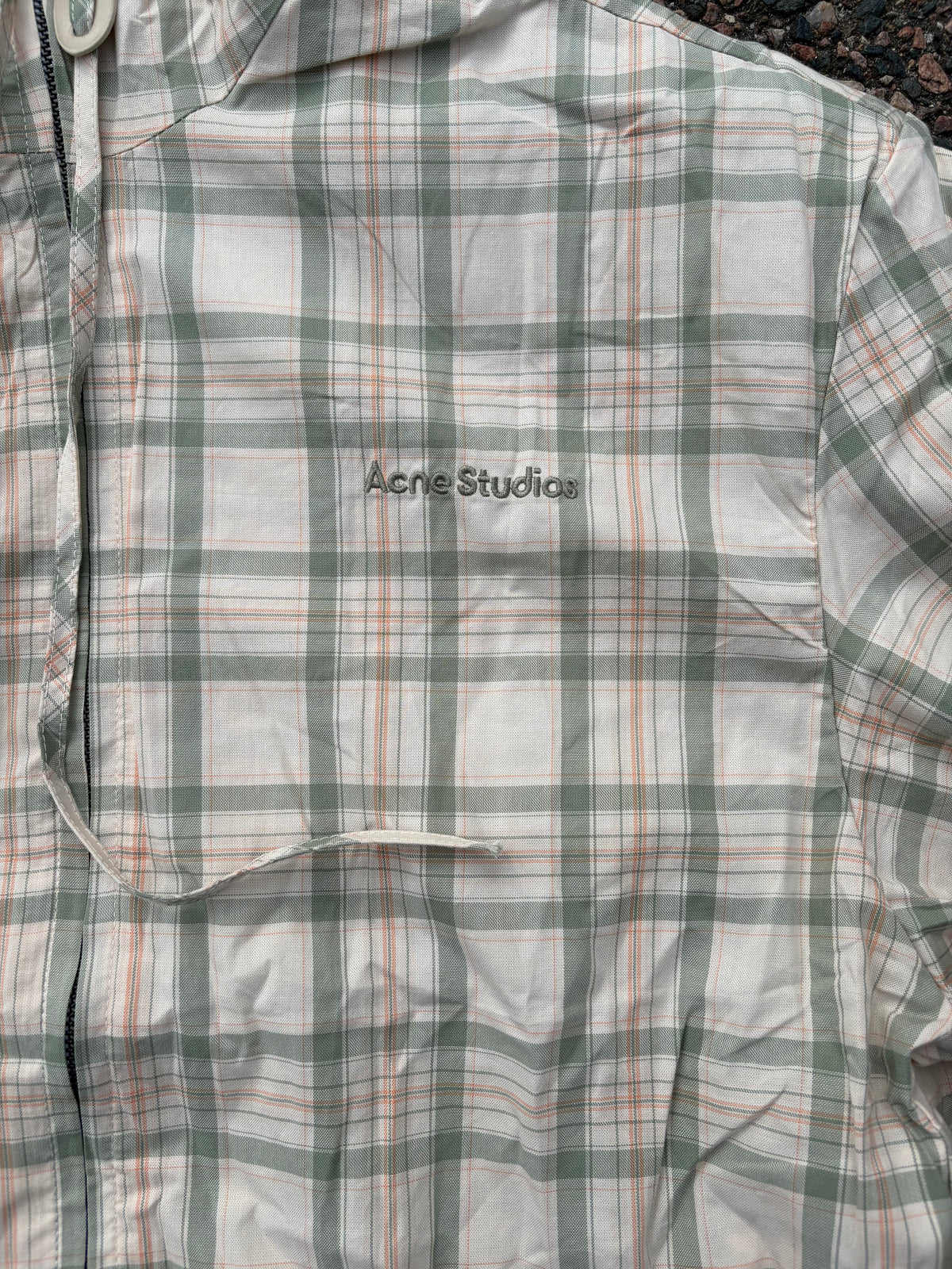 Acne studios zip up autumn jacket striped