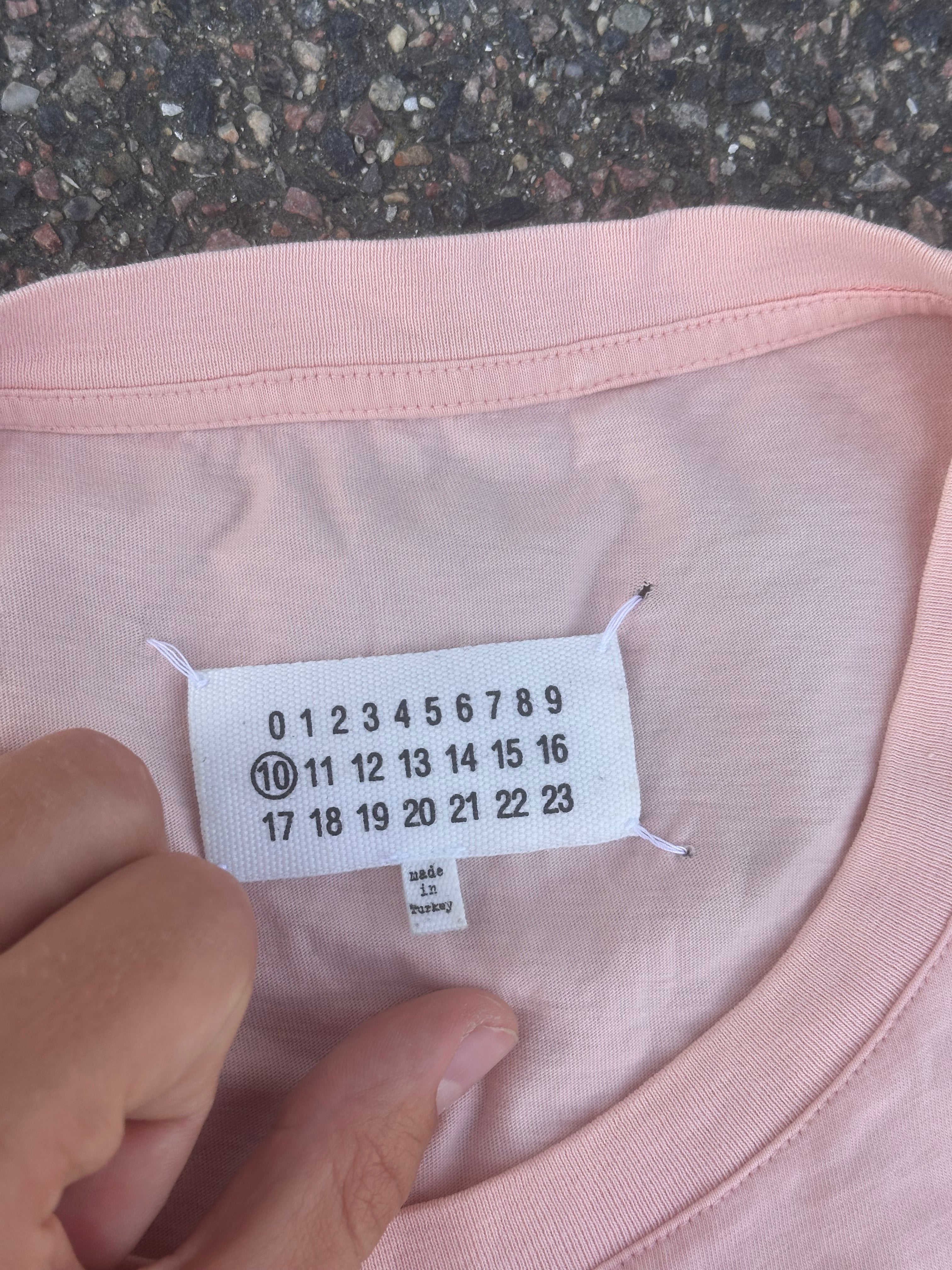 Pink maison margiela plain T-shirt