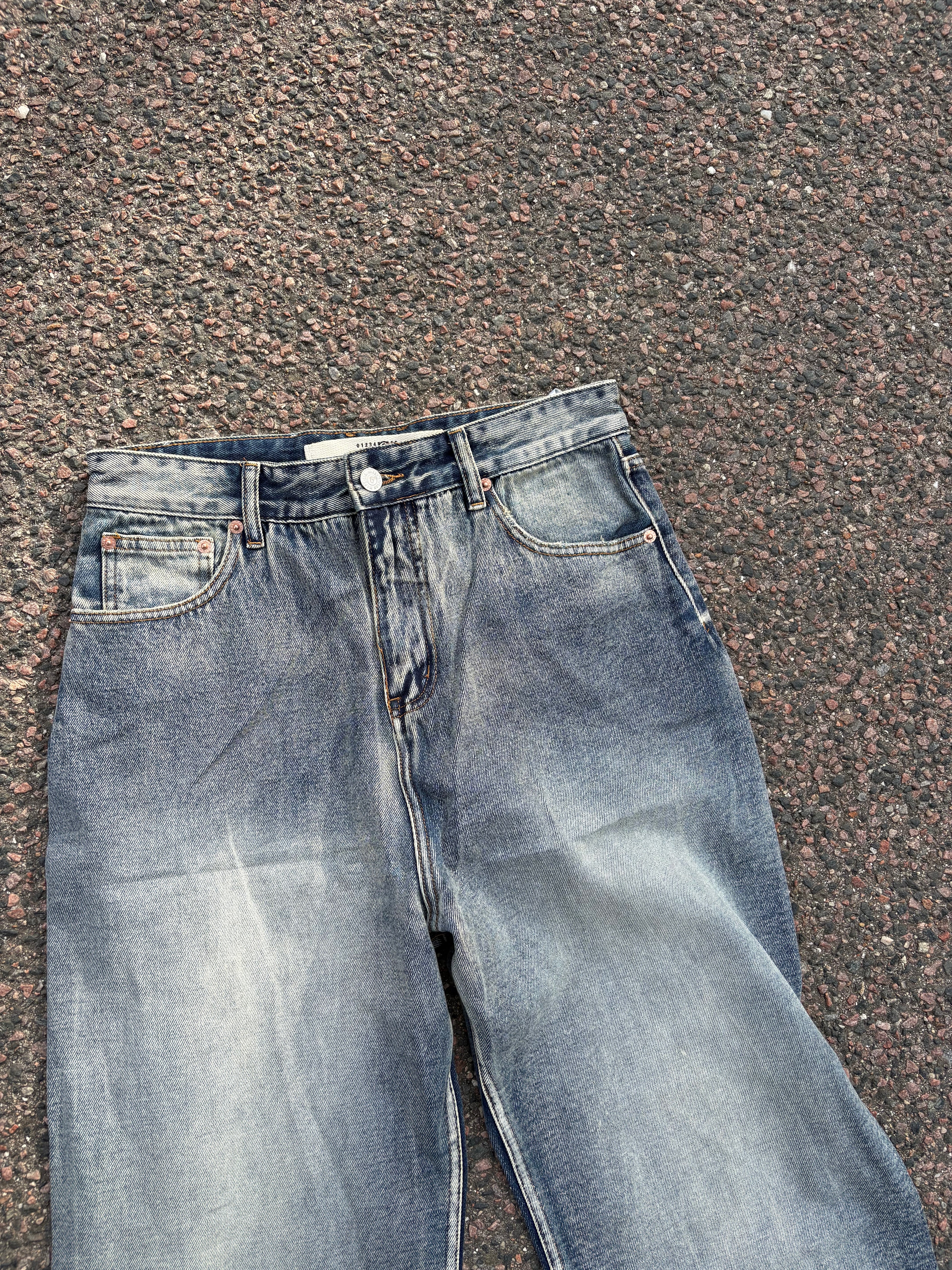 MM6 maison margiela washed bootcut high waist jeans