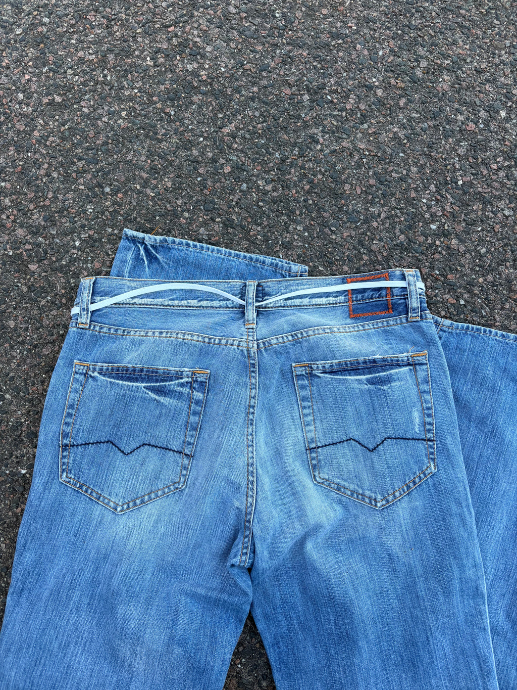 Vintage 1990s bootcut Hugo boss distressed blue jeans
