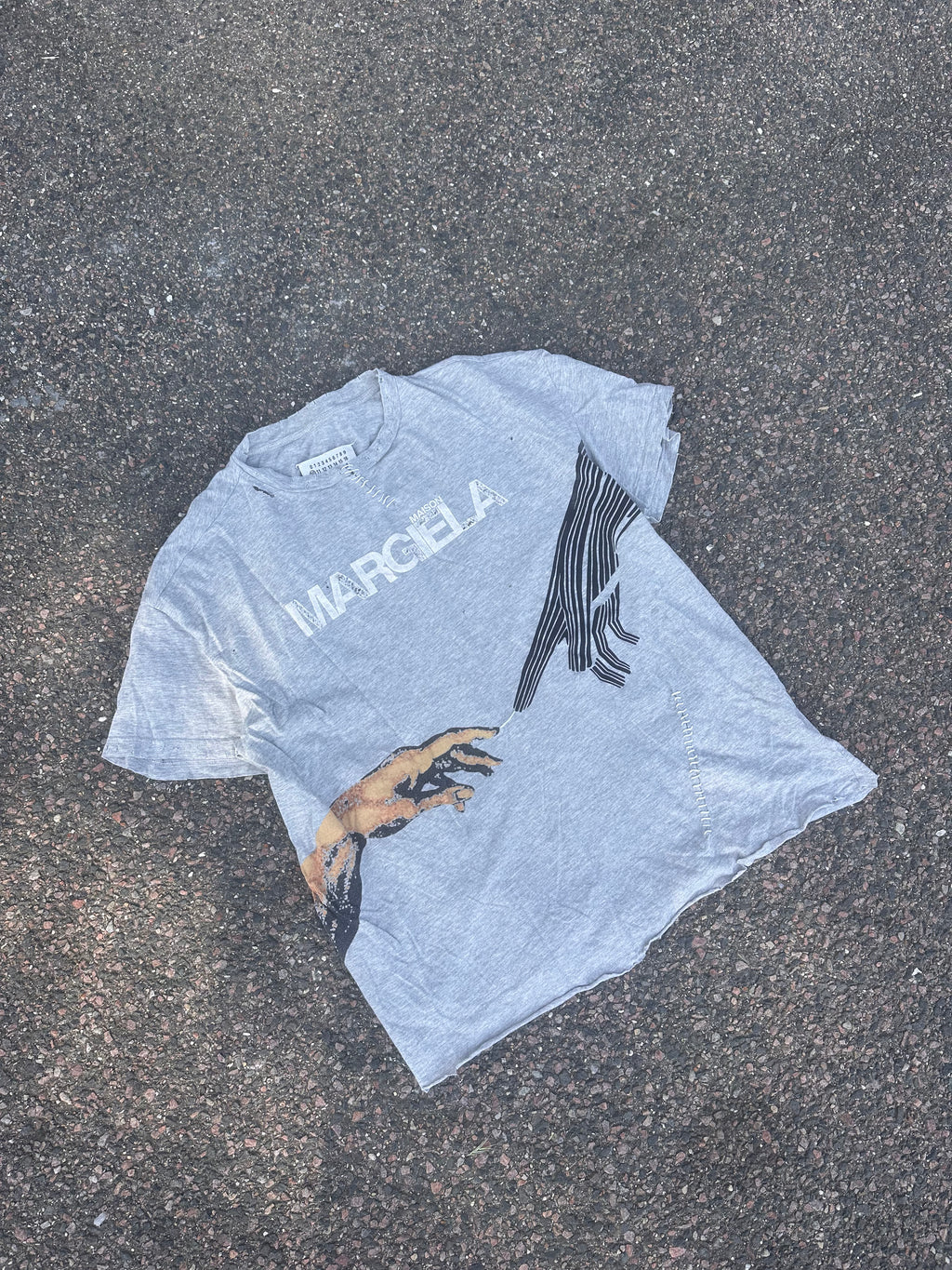 Distressed maison margiela gray T-Shirt