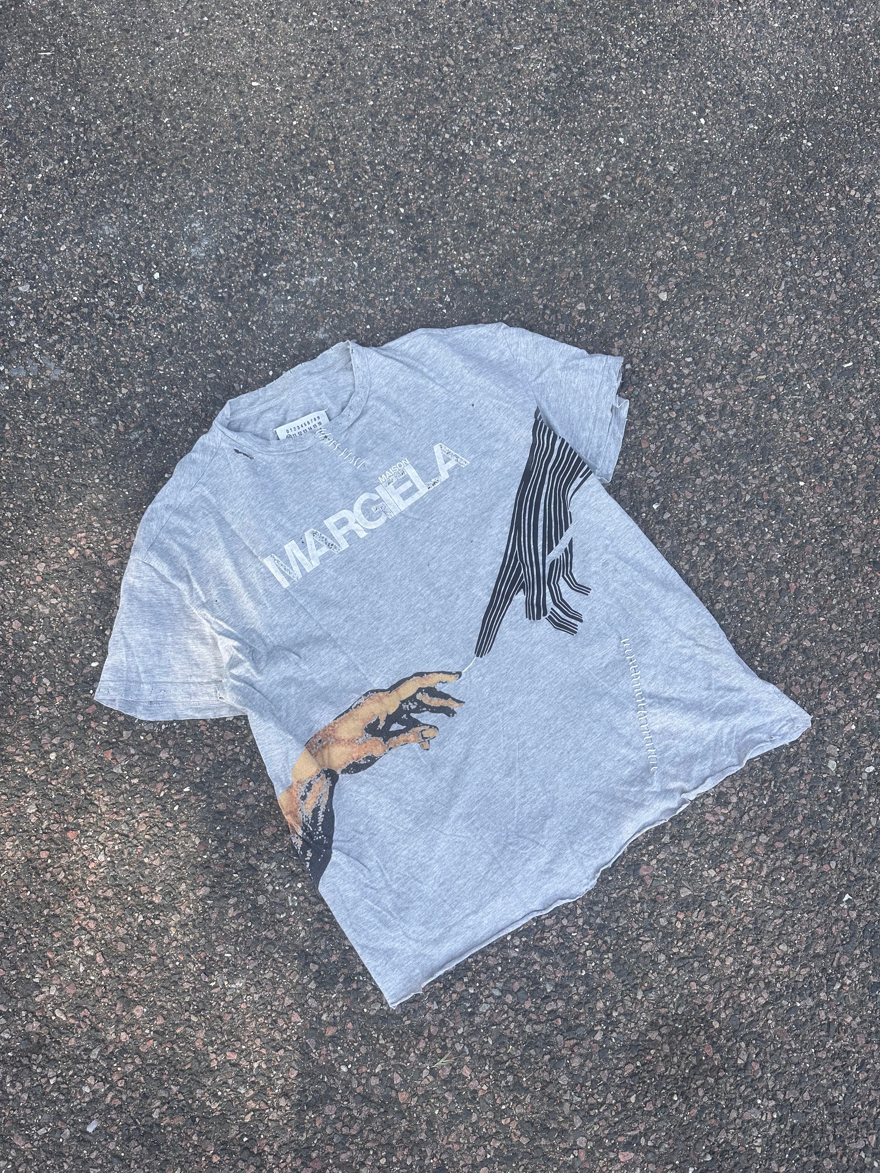Distressed maison margiela gray T-Shirt