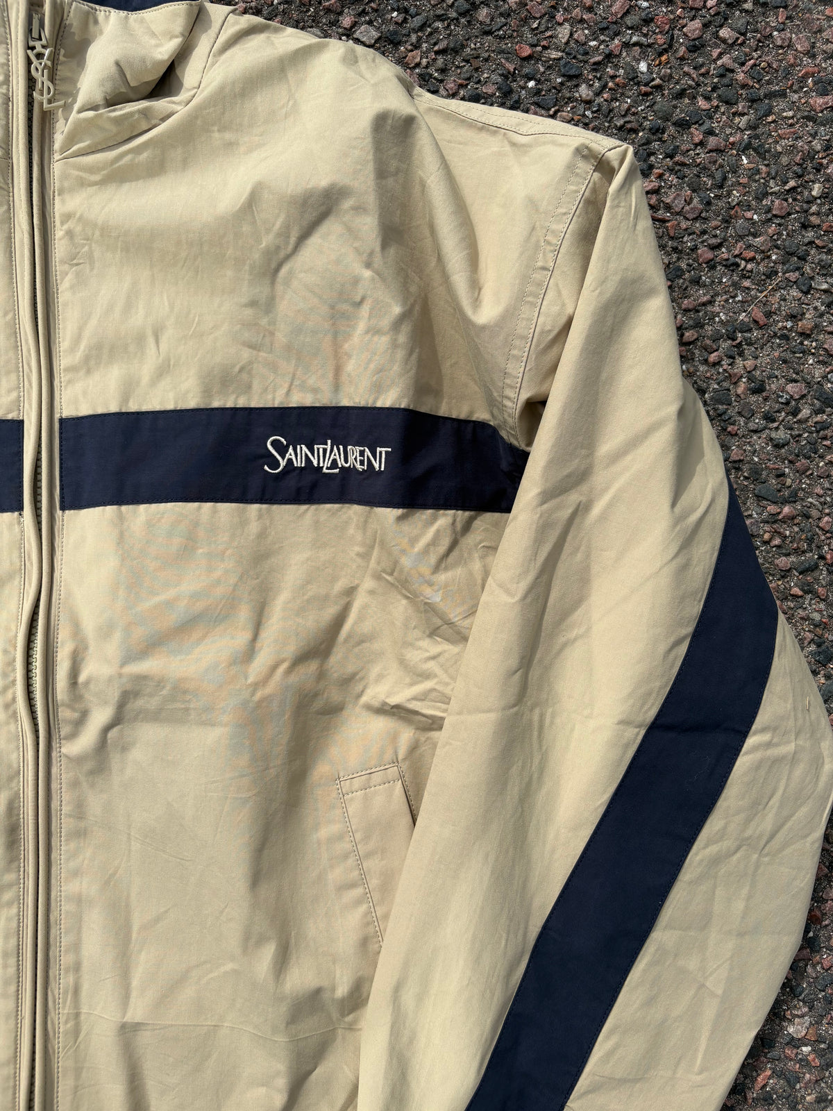 Saint Laurent track jacket beige