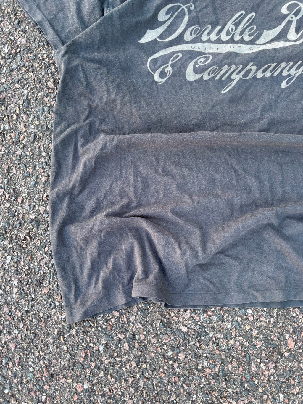 Double RL Ralph Lauren Black faded t shirt