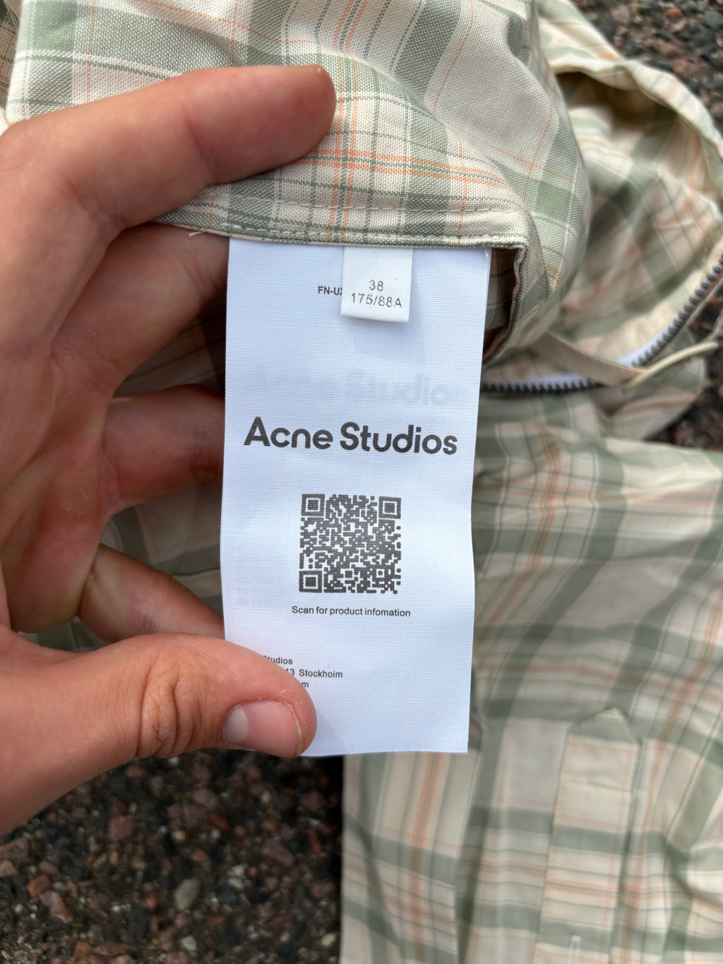 Acne studios zip up autumn jacket striped