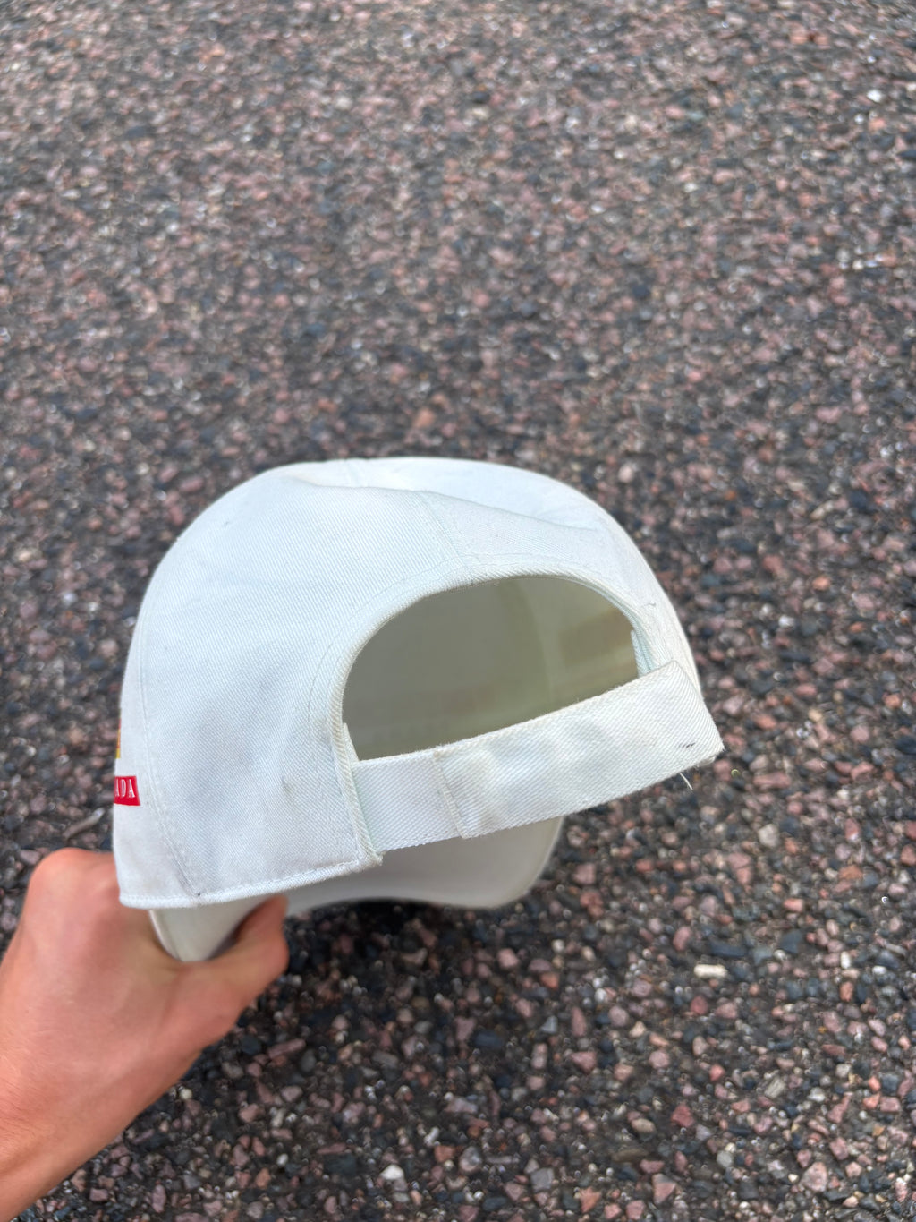 Prada Linea Rossa White cap