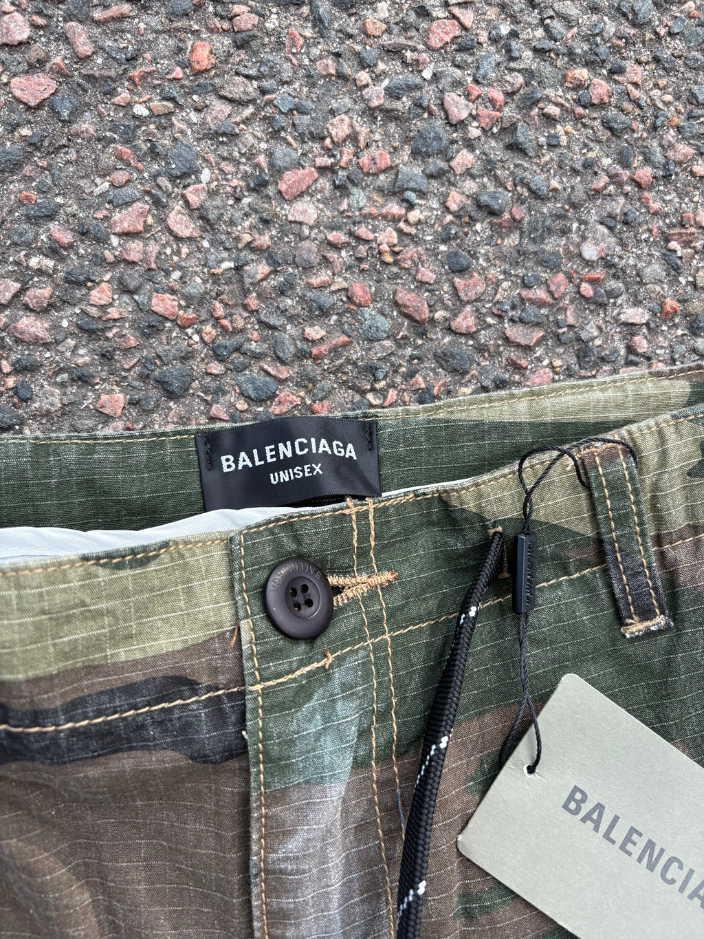 Balenciaga washed Camo cargo pants